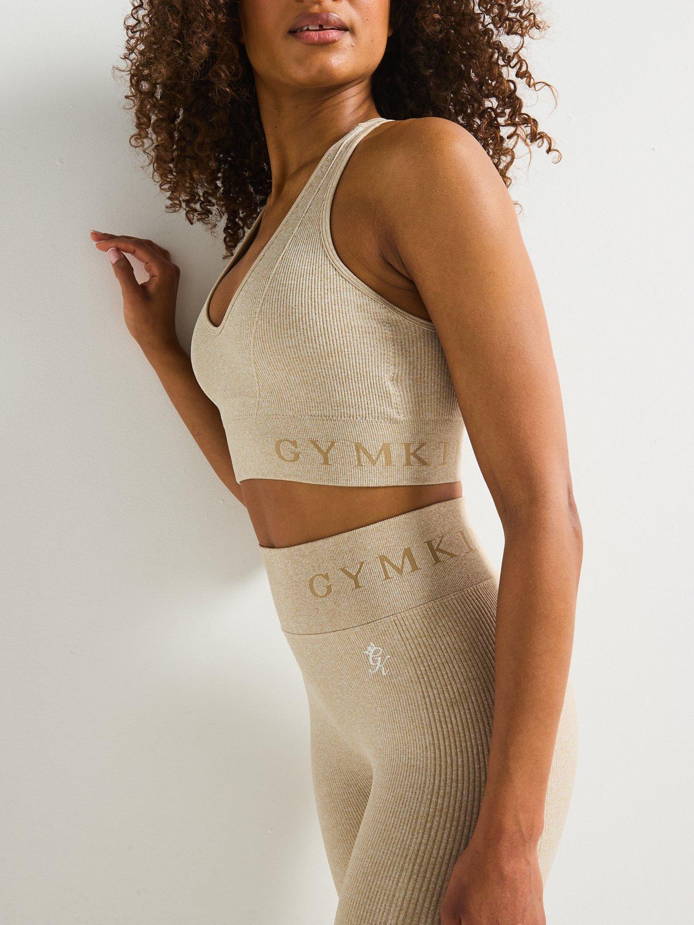  image of gym-king-womens-formation-rib-bra-beige
