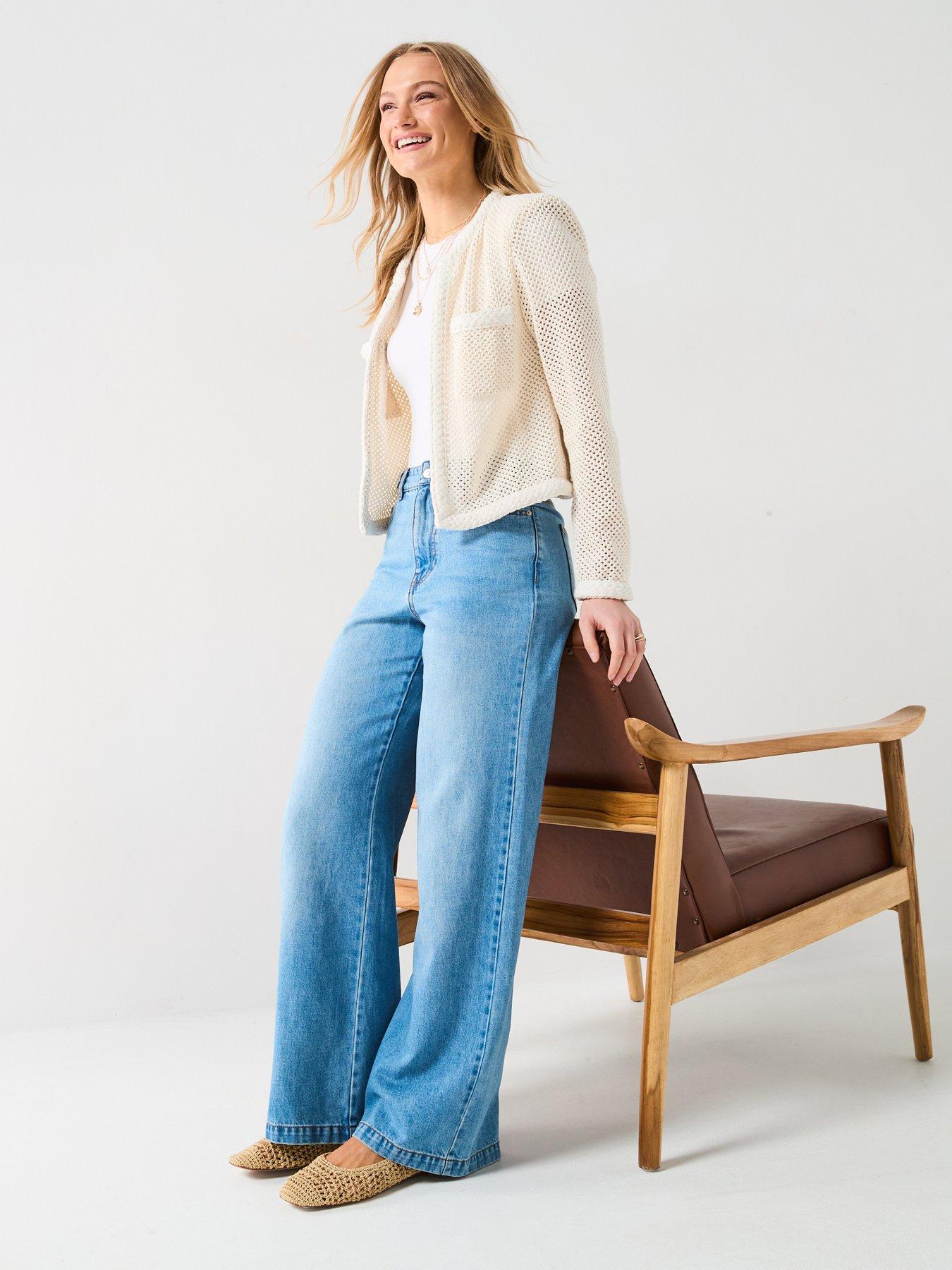  image of v-by-very-supersoft-wide-leg-jeans-mid-wash