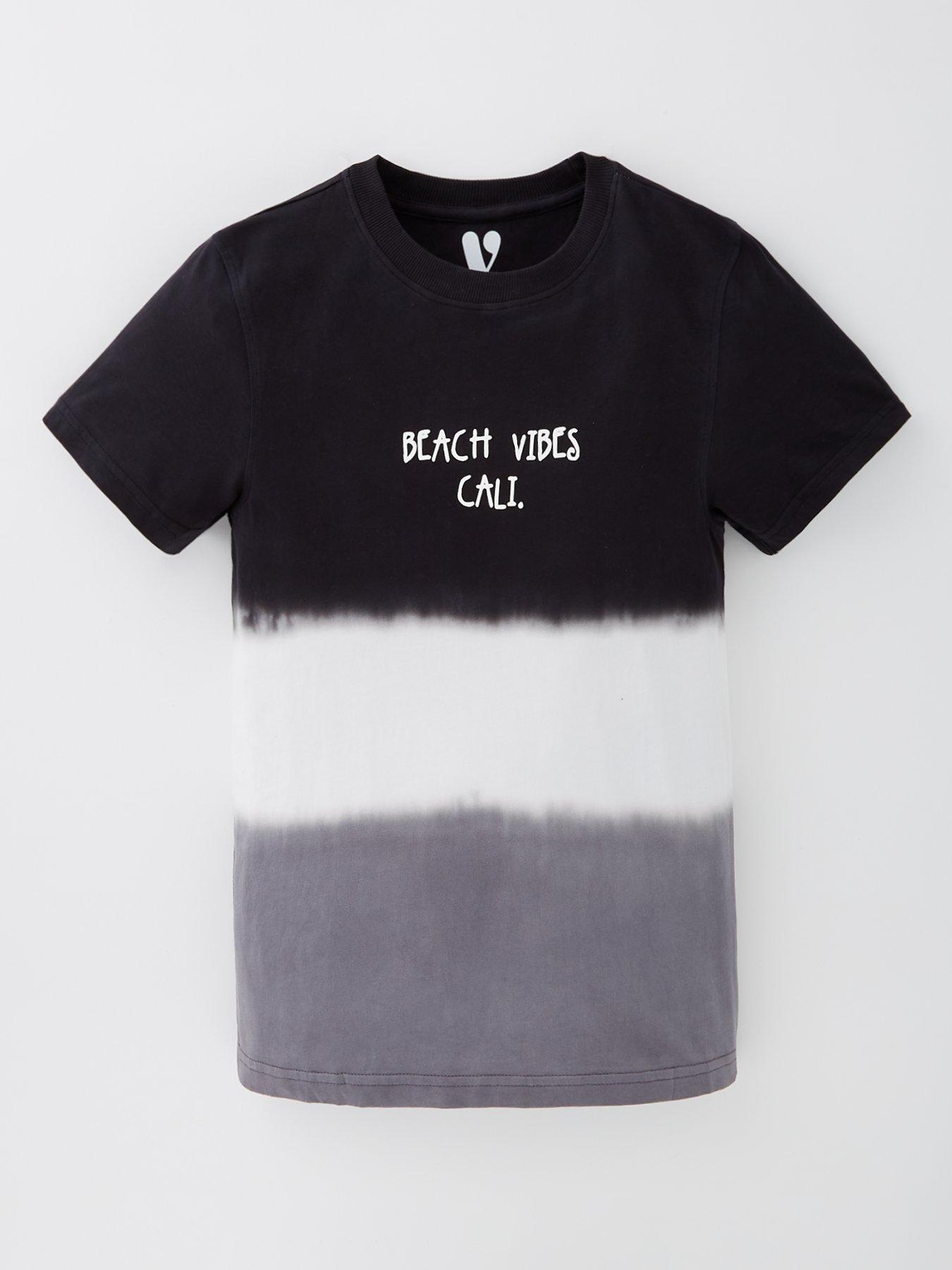 V by Very Boys Mono Dip Dye T-Shirt - Multi