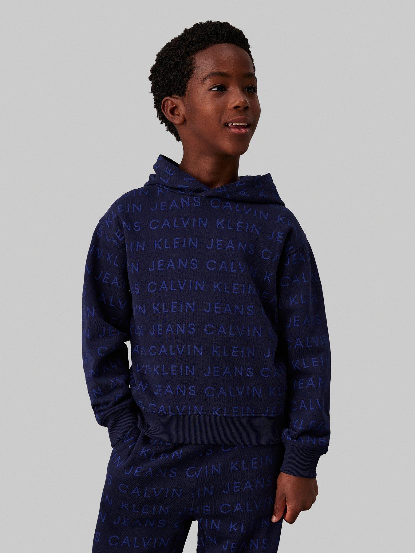 undefined Boys All-Over Print Hoodie - Blue