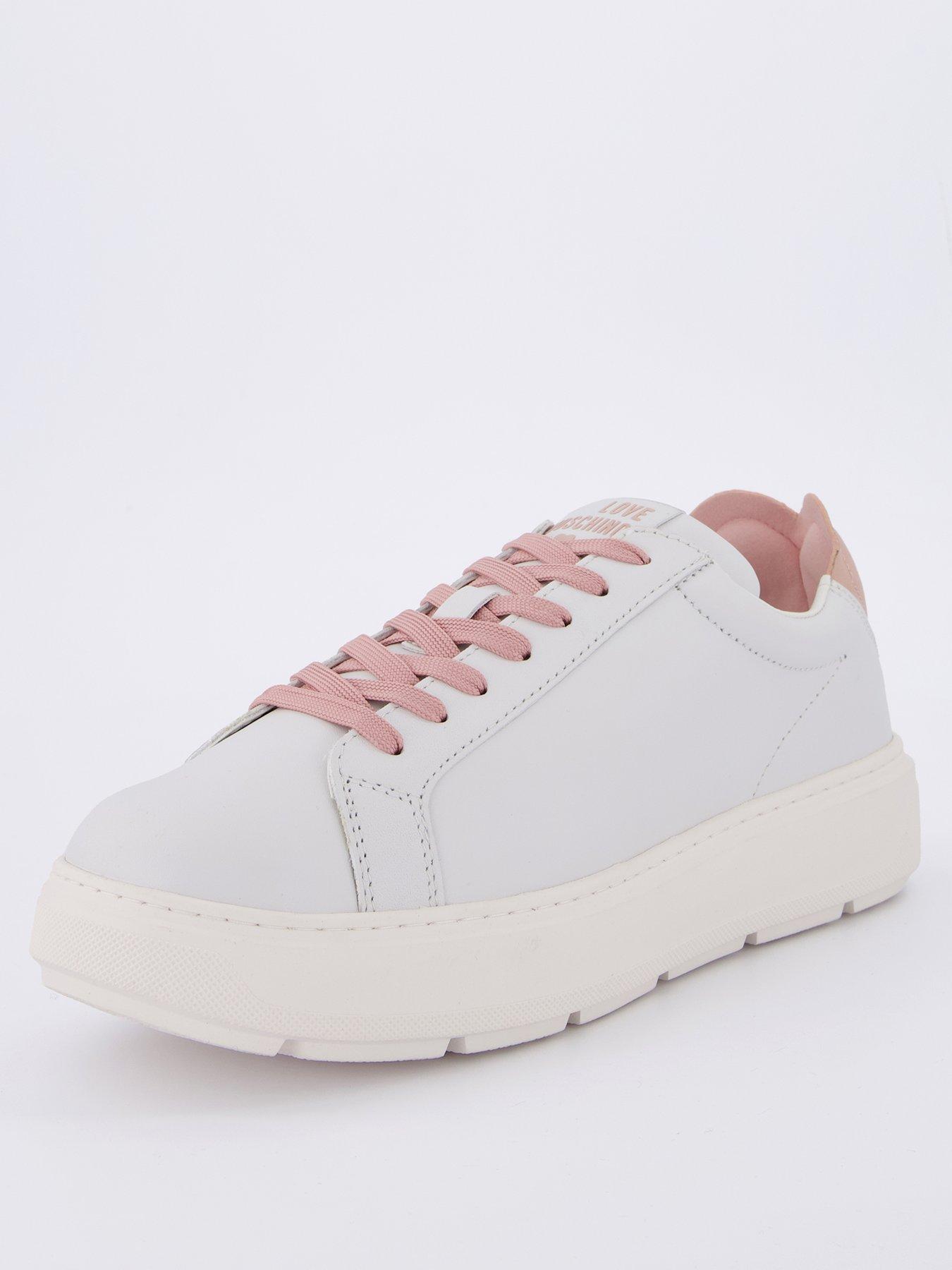  image of love-moschino-chunky-glitter-heart-trainers-white