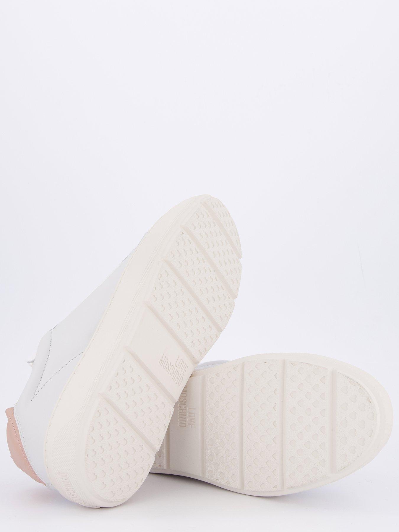  image of love-moschino-chunky-glitter-heart-trainers-white