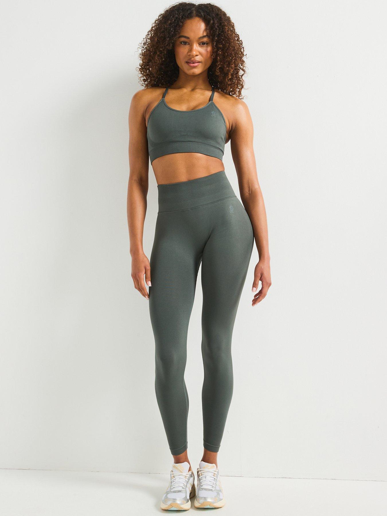  image of gym-king-womens-scultp-seamless-bra-green