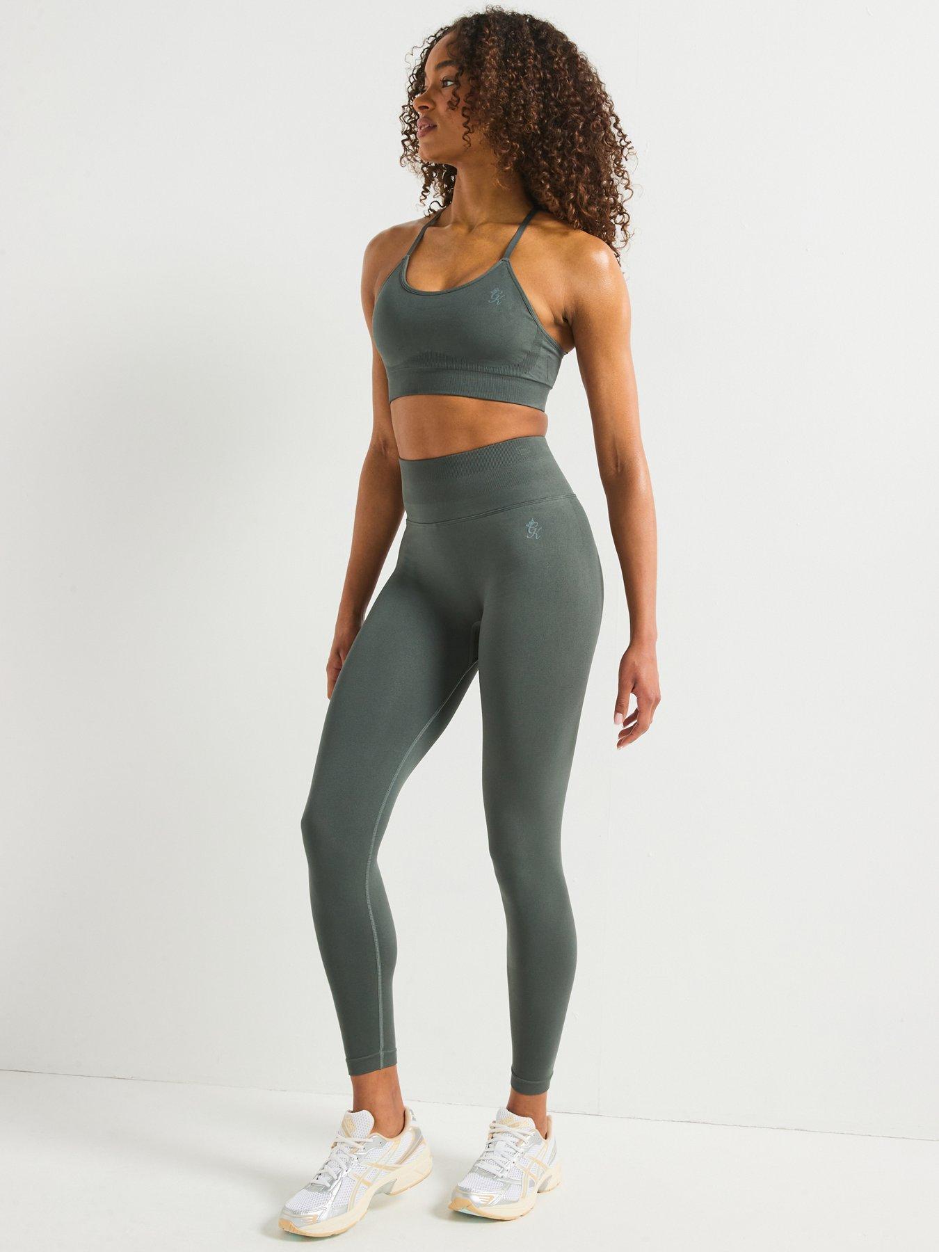  image of gym-king-womens-scultp-seamless-bra-green