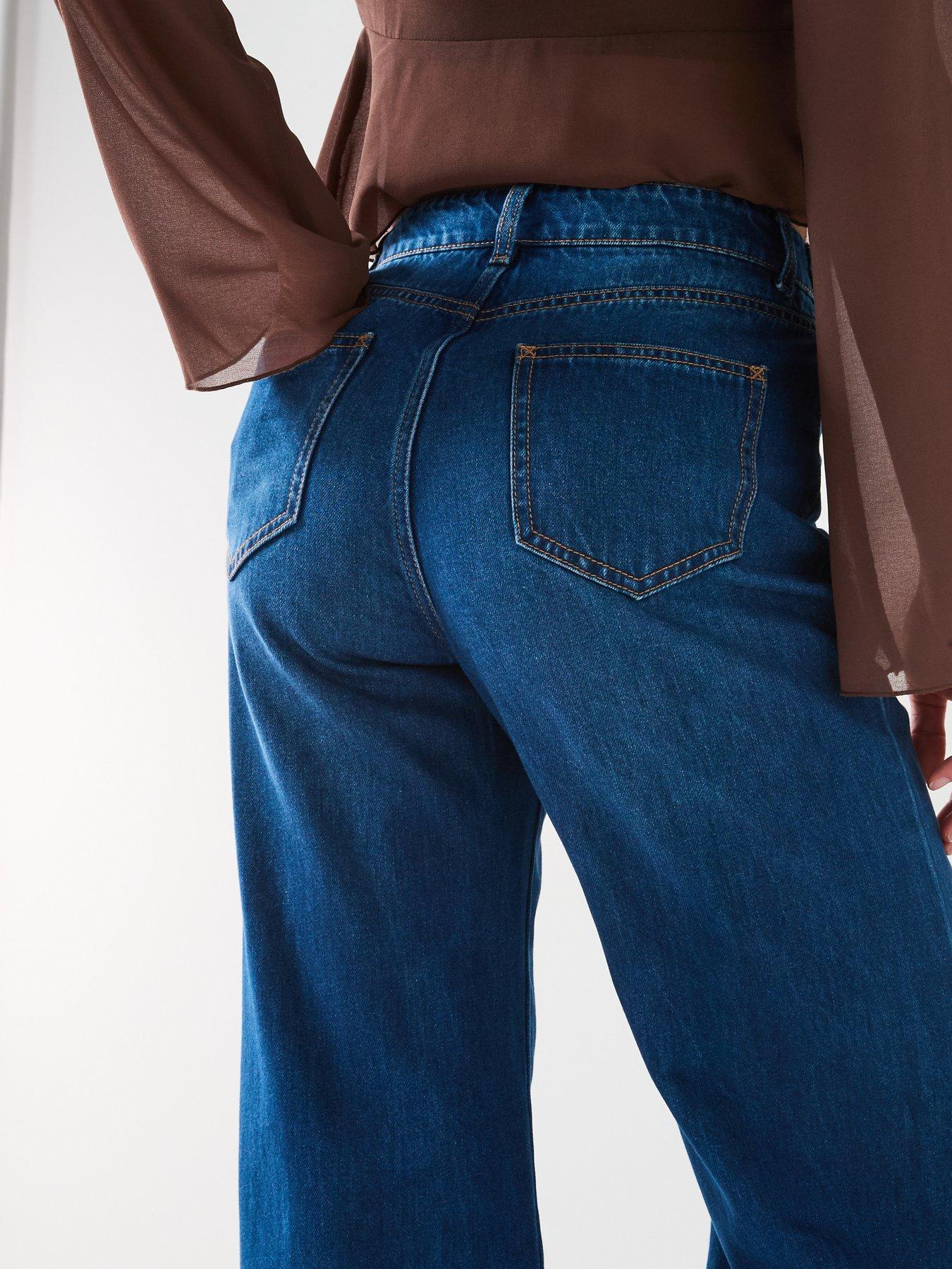  image of v-by-very-supersoft-wide-leg-jeans-dark-wash