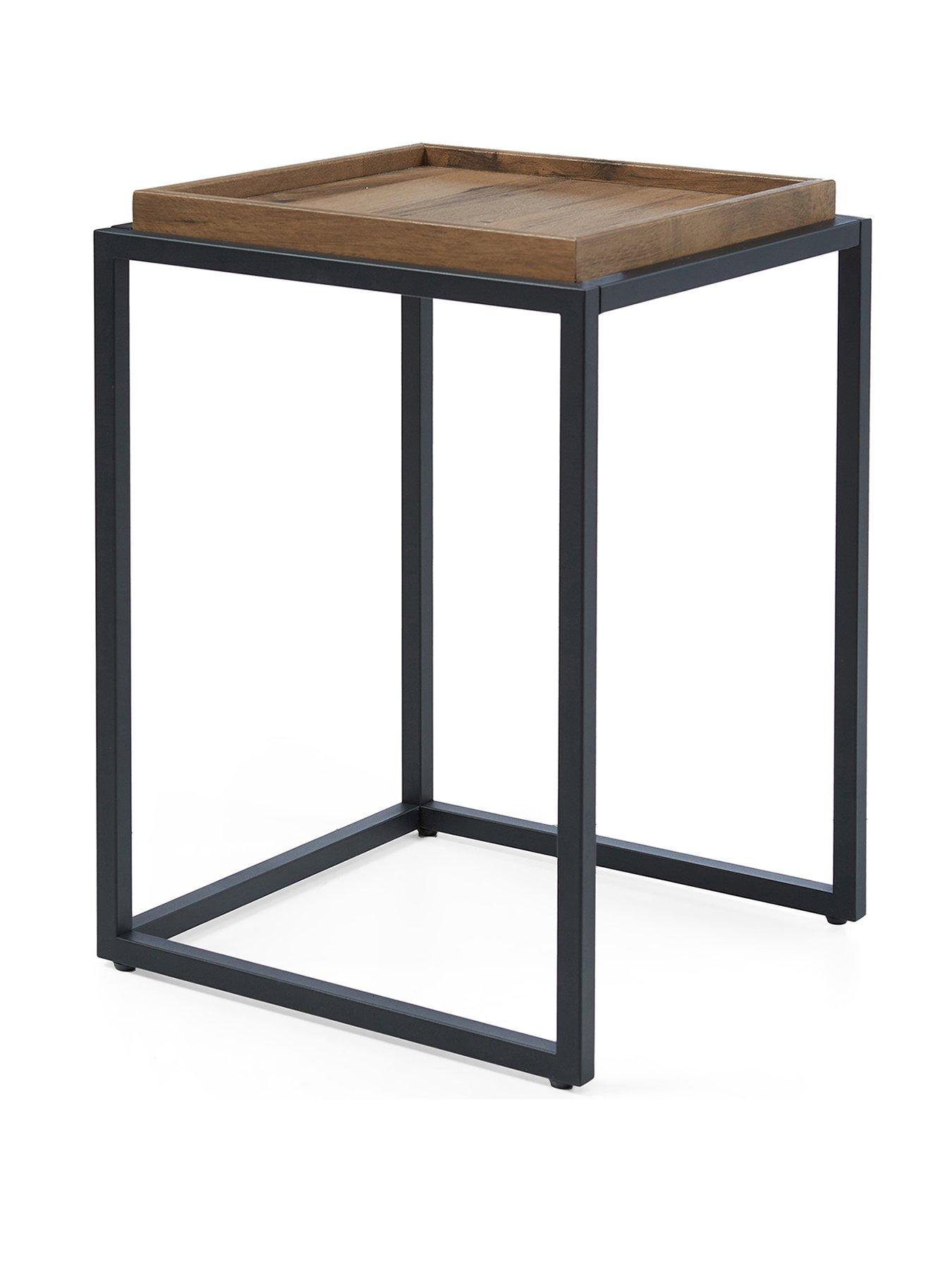 Image 3 of 7 of The Very Collection Harlem Square Nest of 2&nbsp;Tables - Mid Oak&nbsp;-&nbsp;FSC&reg; Certified
