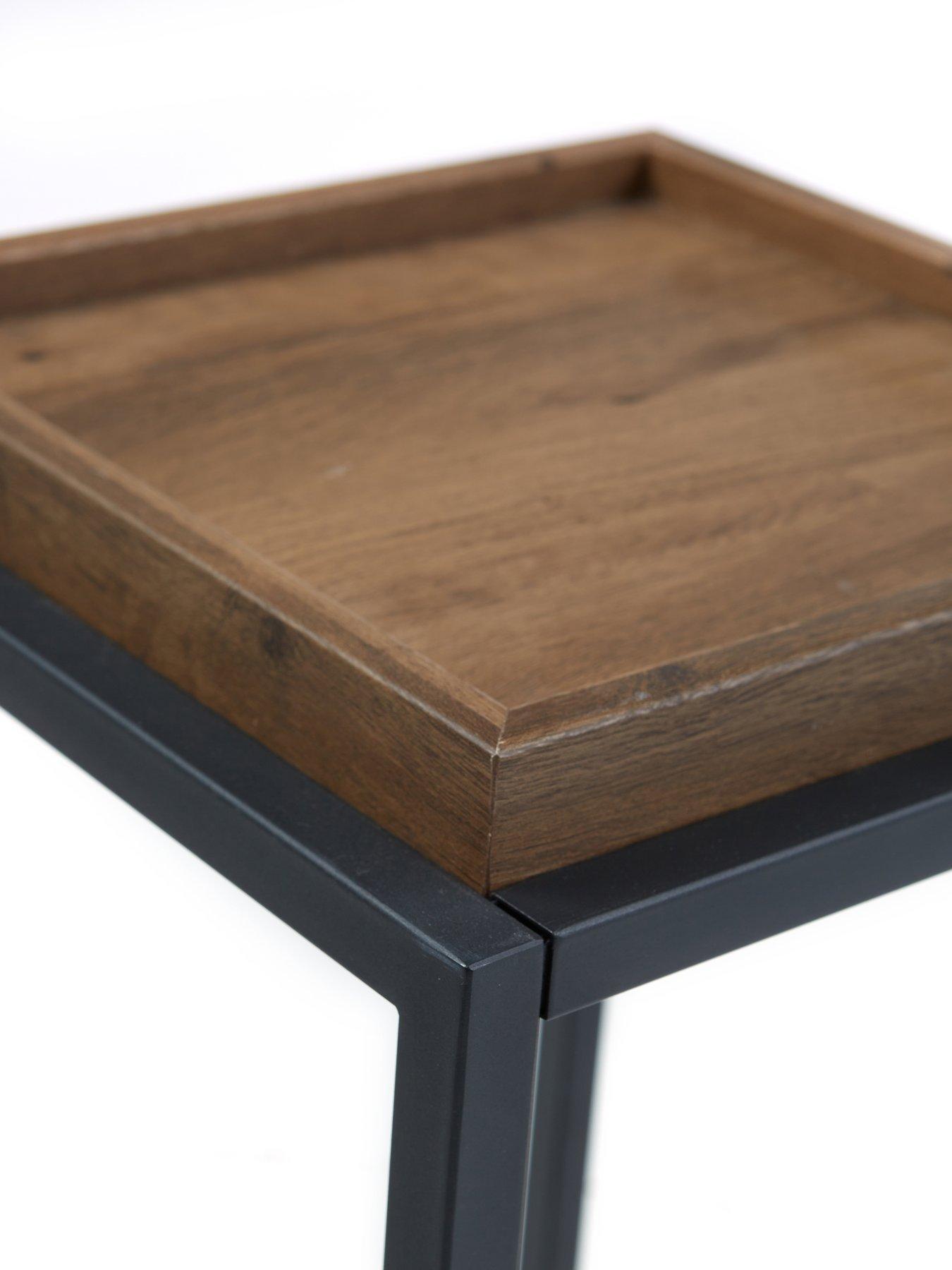 Image 5 of 7 of The Very Collection Harlem Square Nest of 2&nbsp;Tables - Mid Oak&nbsp;-&nbsp;FSC&reg; Certified