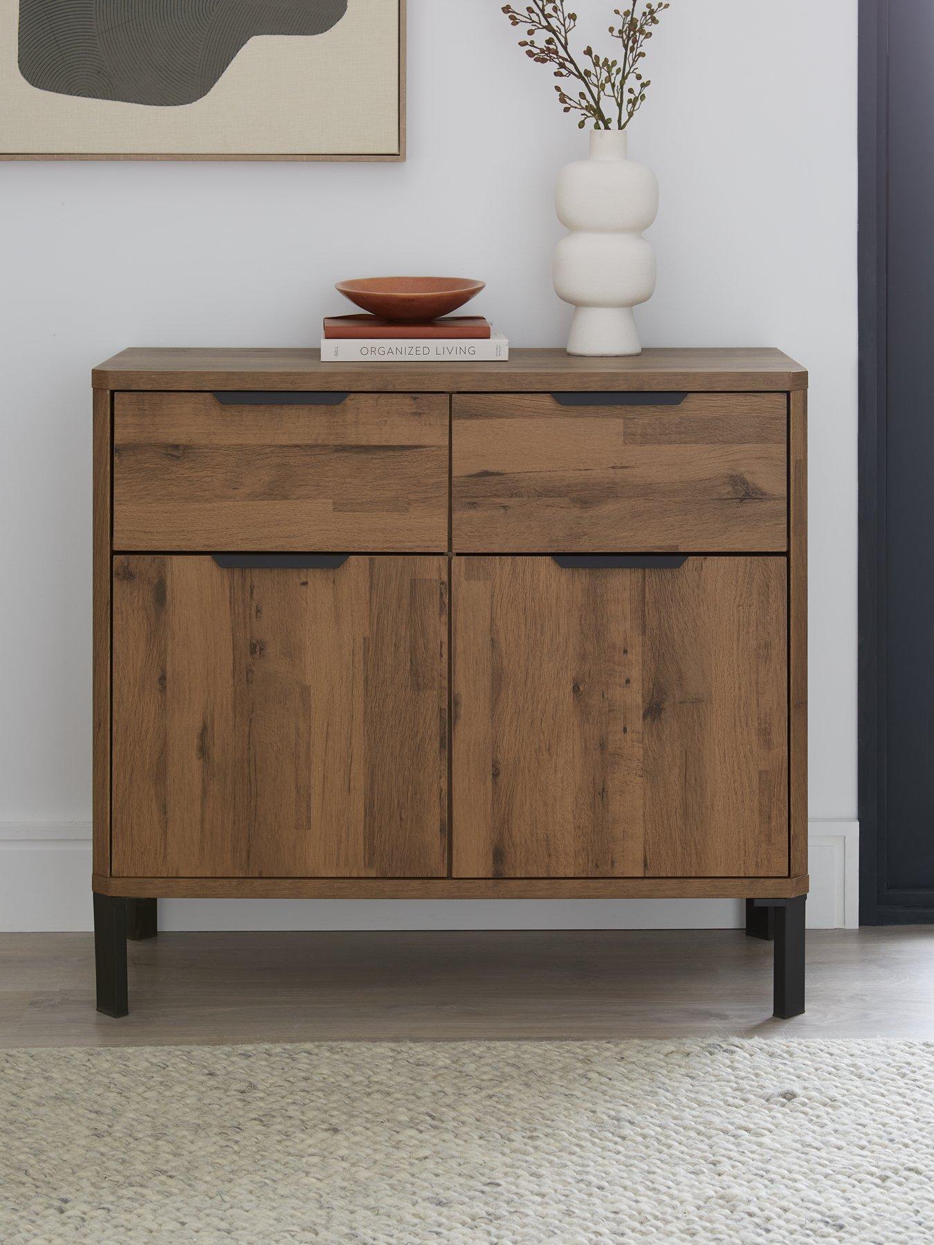  image of very-home-harlem-compact-sideboard-mid-oak-fscreg-certified