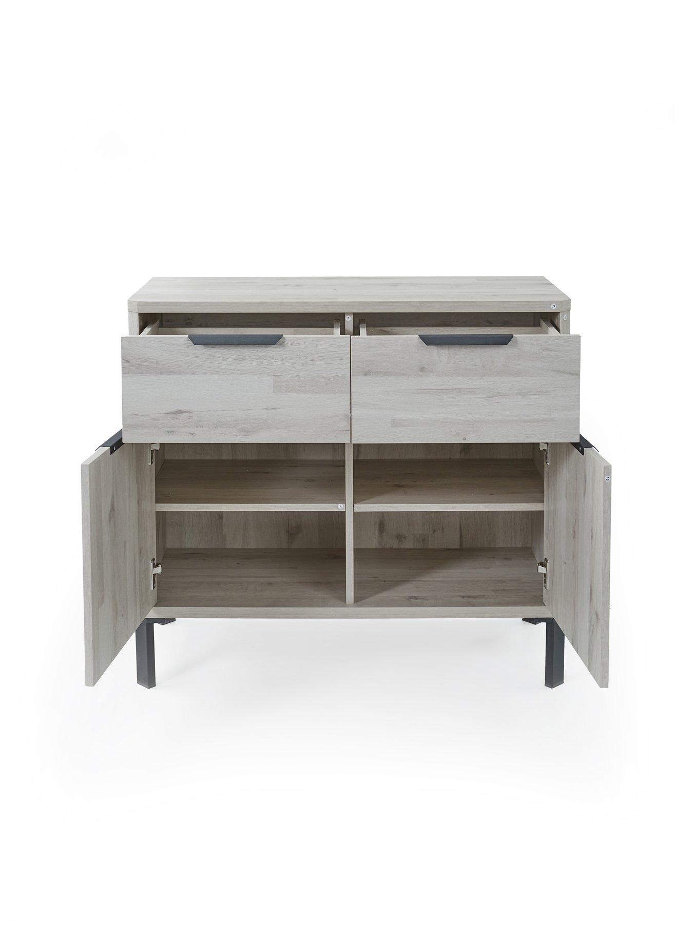Image 4 of 7 of Very Home Harlem Compact Sideboard - Grey&nbsp;Oak - FSC&reg; Certified
