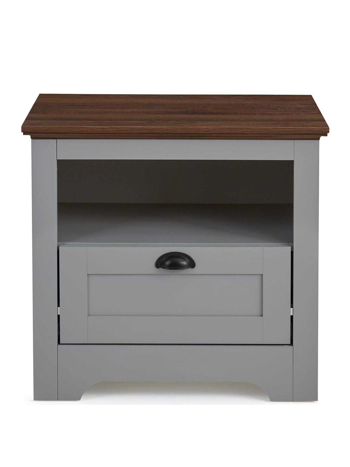 Image 2 of 7 of The Very Collection New Devon Lamp Table - Grey/Walnut&nbsp;- FSC Certified