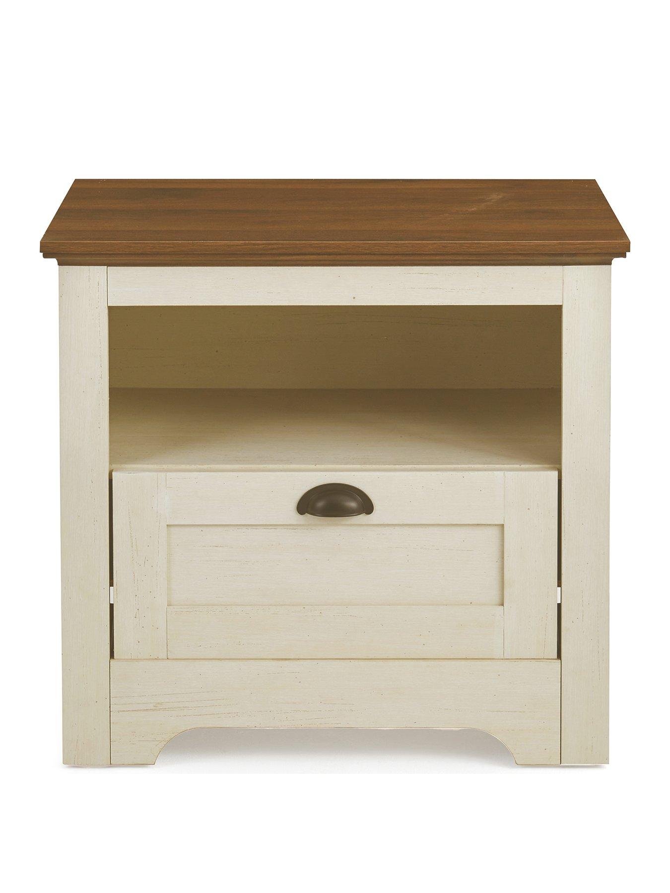 Image 2 of 7 of The Very Collection New Devon Lamp Table - Ivory/Walnut - FSC&reg; Certified