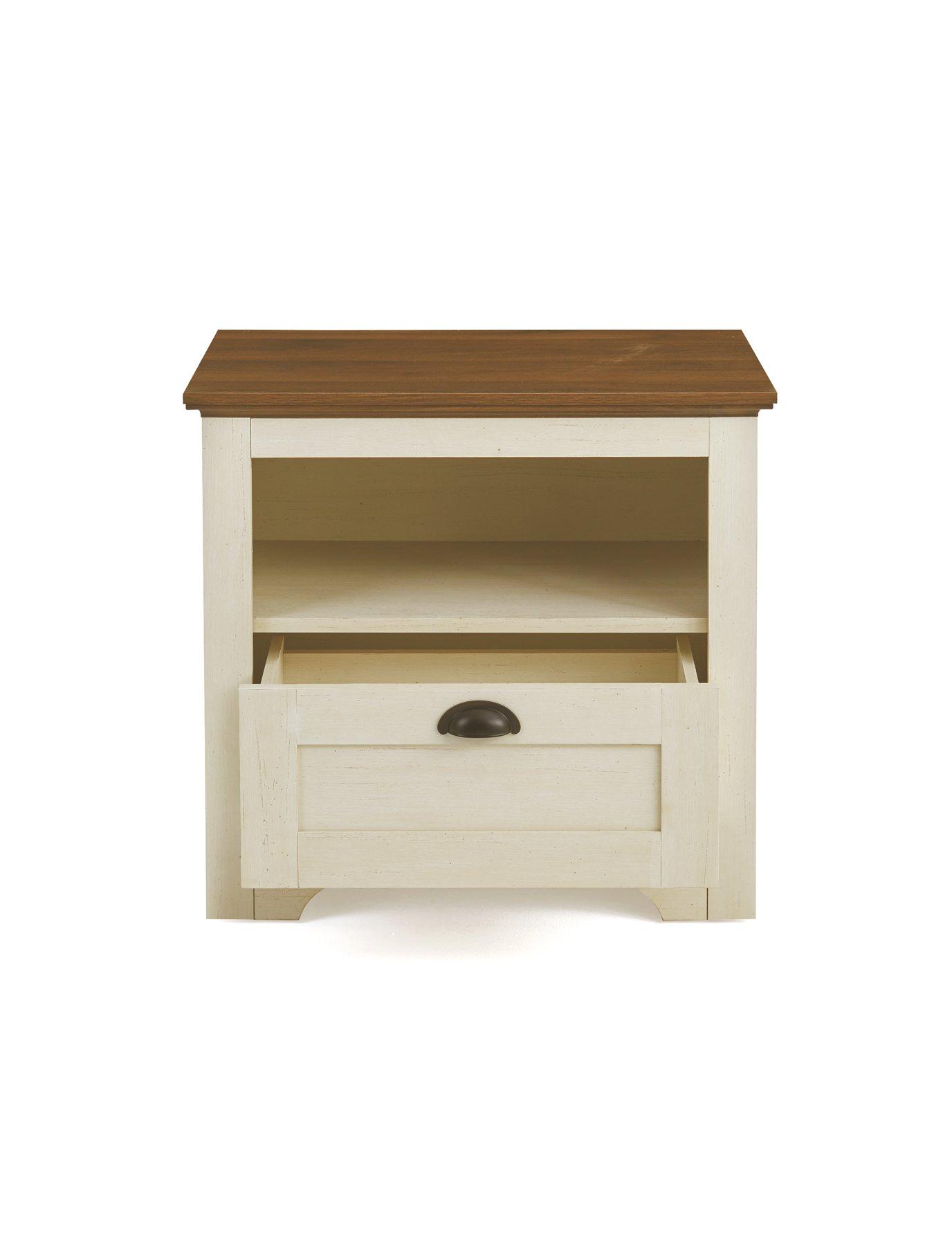 Image 4 of 7 of The Very Collection New Devon Lamp Table - Ivory/Walnut - FSC&reg; Certified