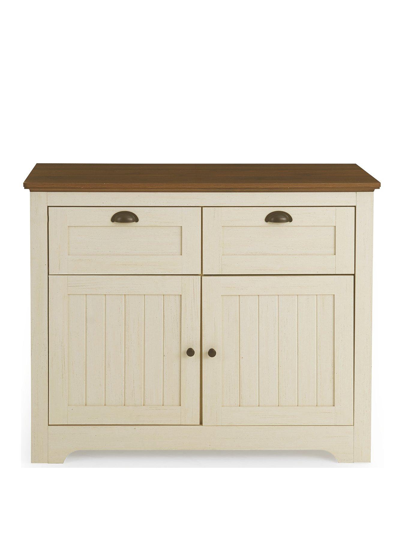 Image 2 of 7 of The Very Collection New Devon Compact Sideboard - Ivory/Walnut - FSC Certified
