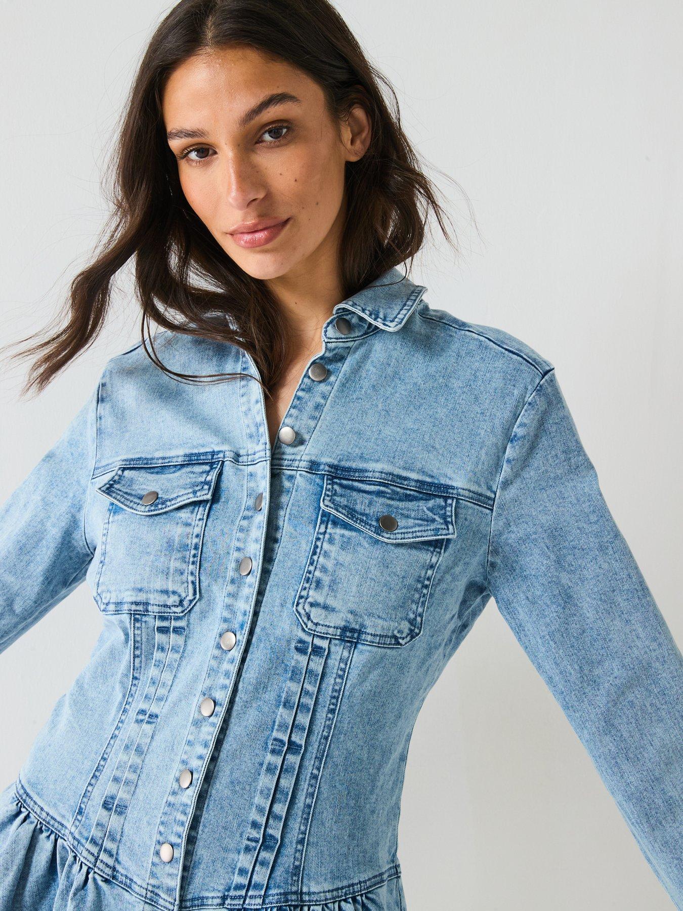  image of free-people-roadhouse-mini-denim-dress-blue