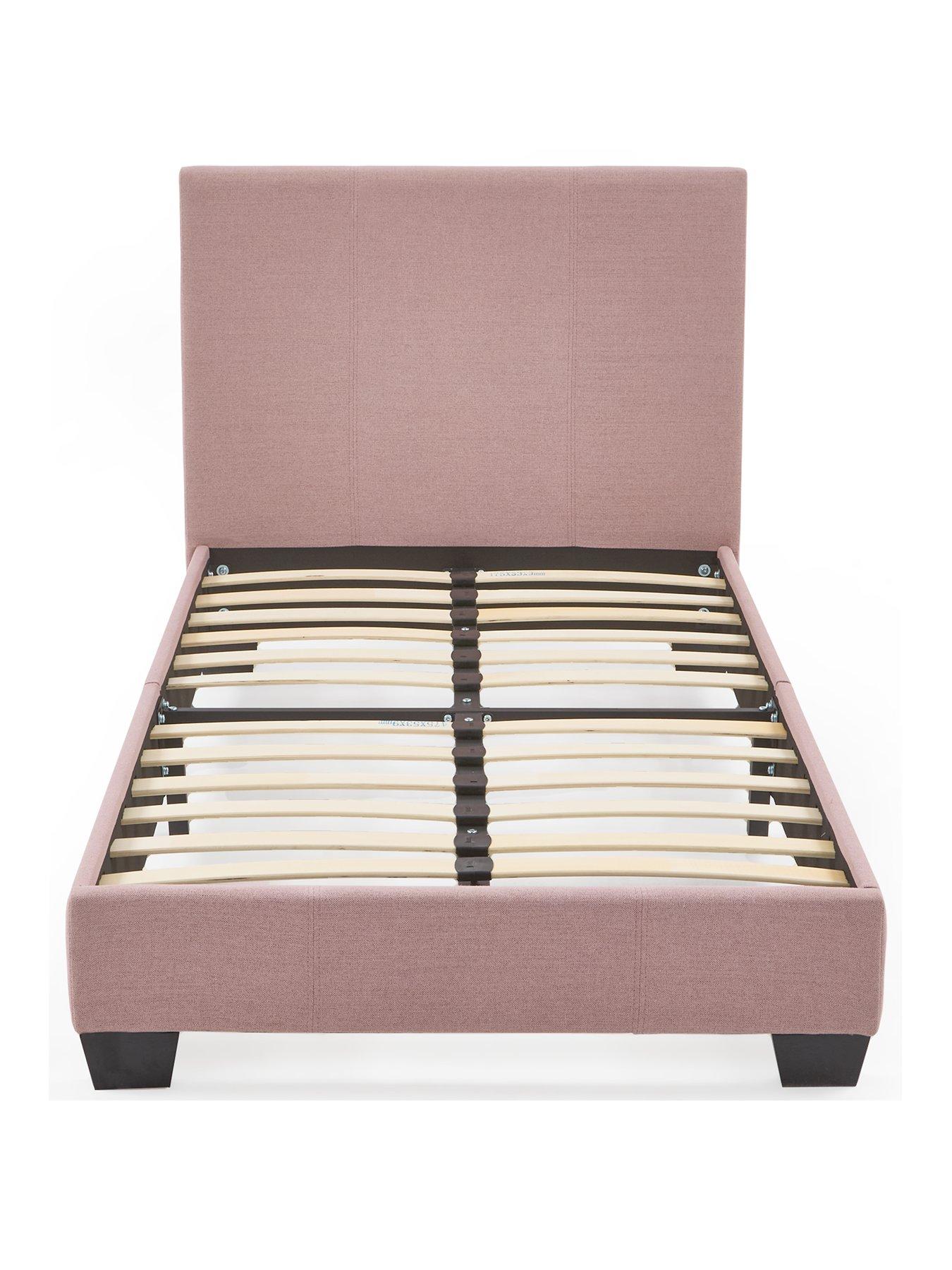Image 2 of 6 of The Very Collection Riley Children's Fabric Single Bed with Mattress Options (Buy &amp; SAVE!) - Antique Rose - FSC&reg; Certified
