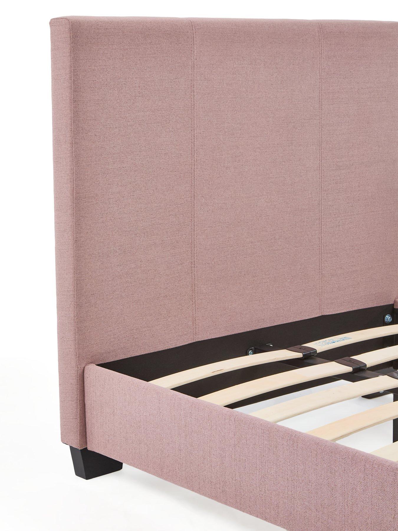 Image 4 of 6 of The Very Collection Riley Children's Fabric Single Bed with Mattress Options (Buy &amp; SAVE!) - Antique Rose - FSC&reg; Certified