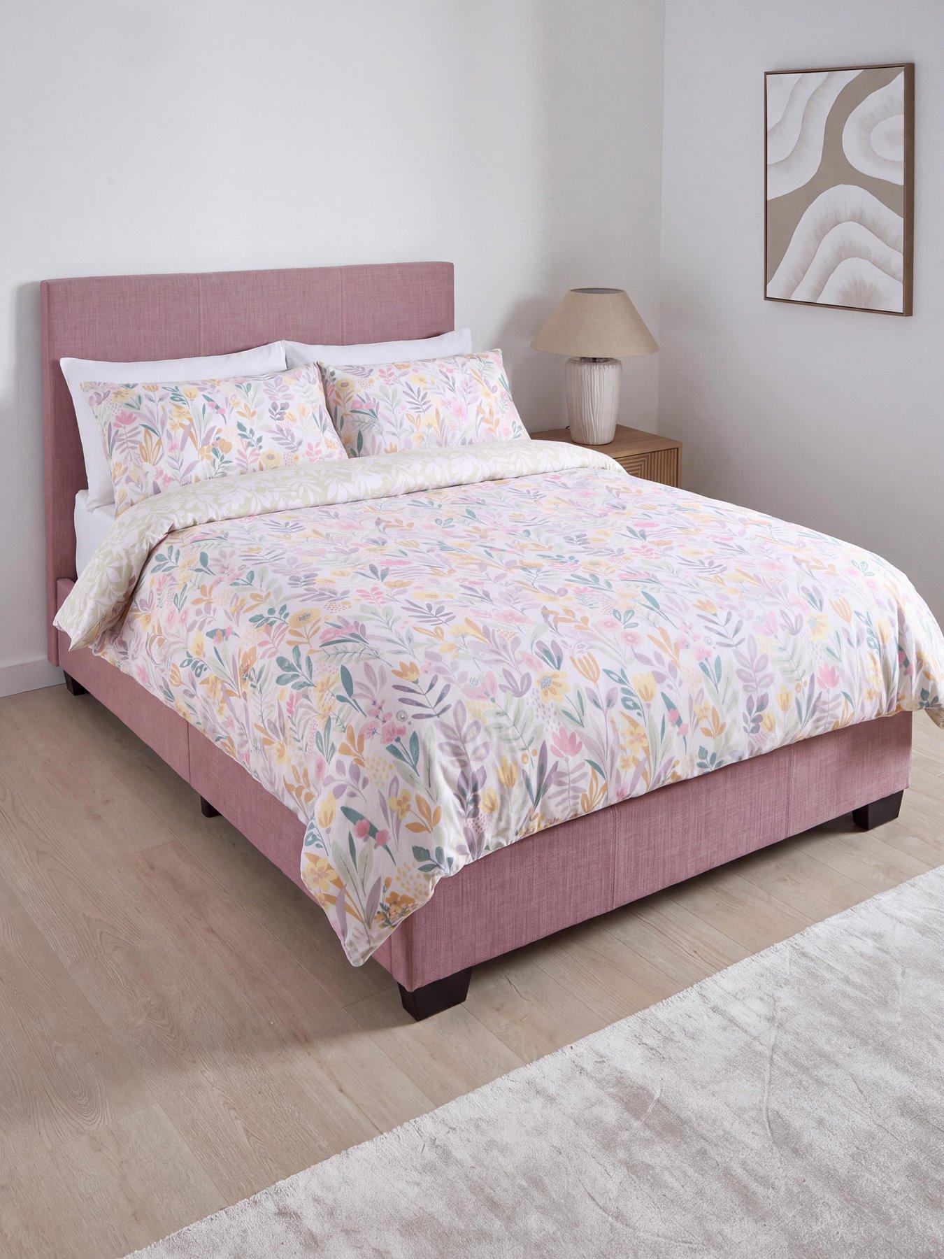 Very Home Riley Fabric Small Double Bed Frame with Mattress Options (Buy  &  SAVE!) - Antique Rose