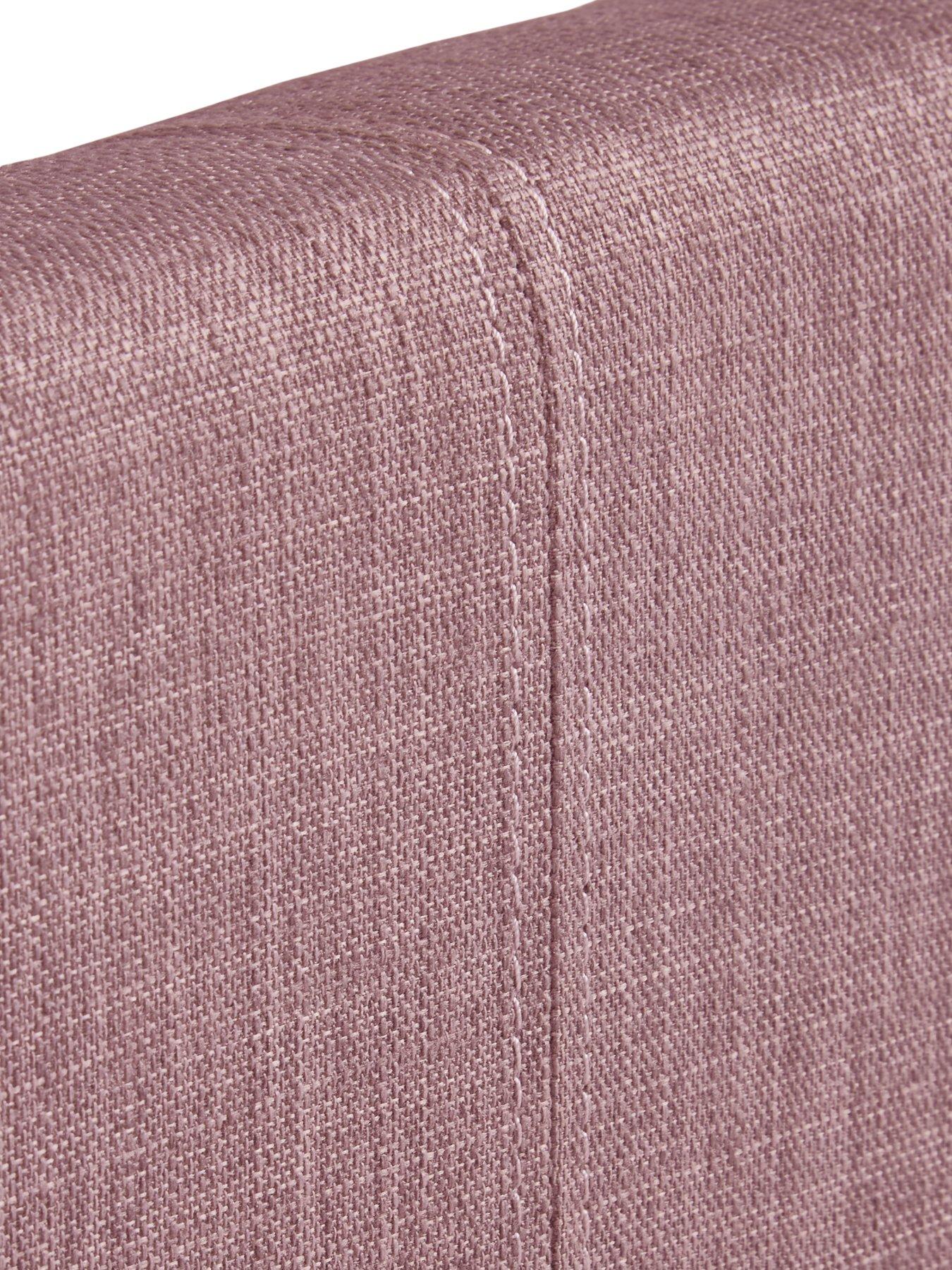 Image 6 of 6 of Very Home Riley Fabric Small Double Bed Frame with Mattress Options (Buy &amp; SAVE!) - Antique Rose