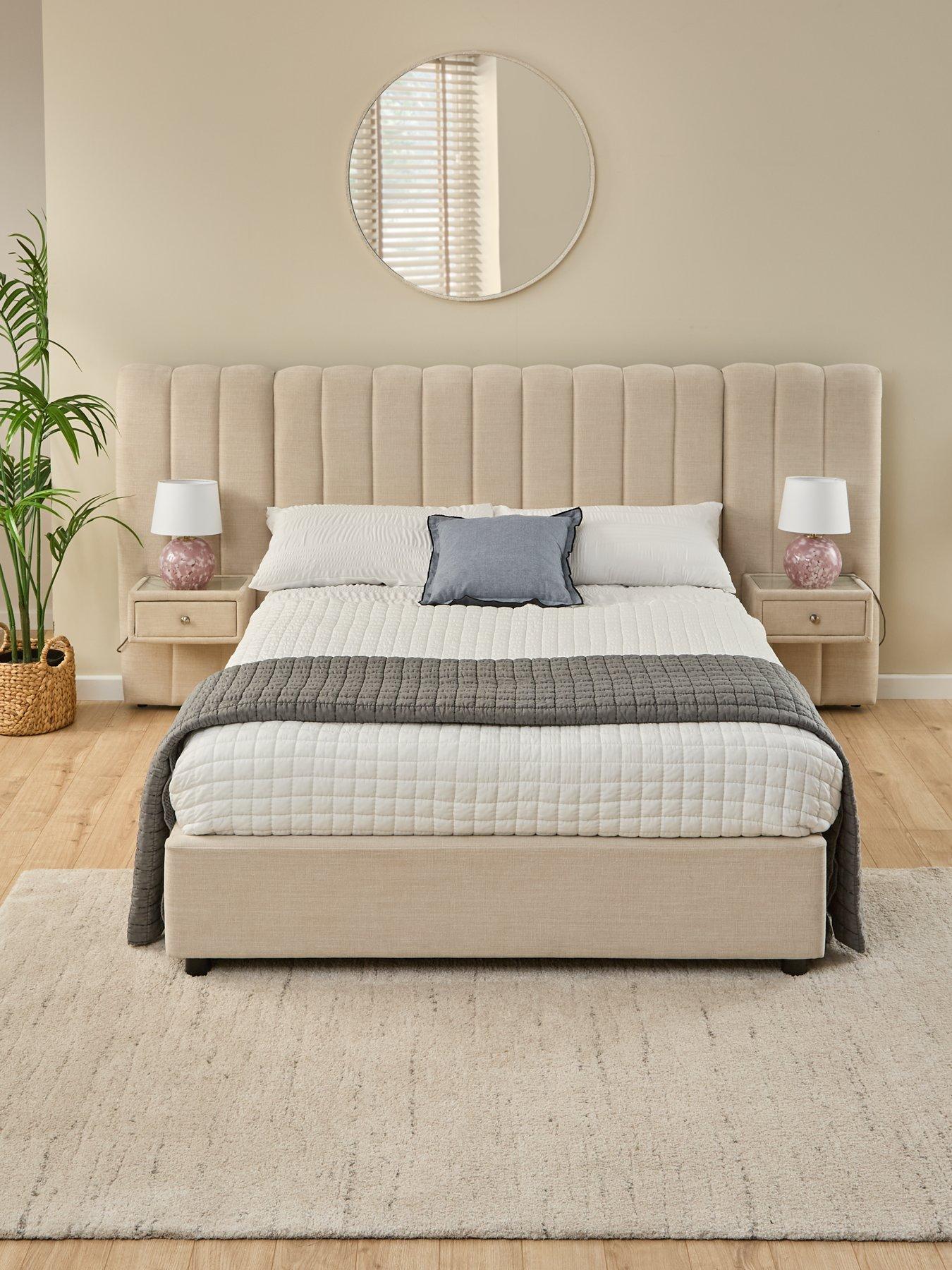 Very Home Amaya Bed with Built-in Side Tables and Mattress Options (Buy  &  SAVE!)  - FSC® Certified