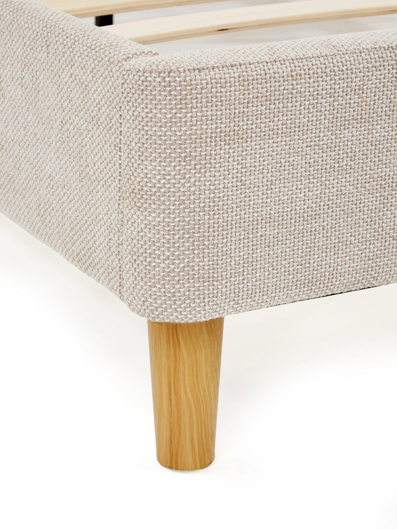  image of very-home-porto-fabricnbspbed-frame-with-mattress-options-buy-amp-save--nbspfscreg-certified