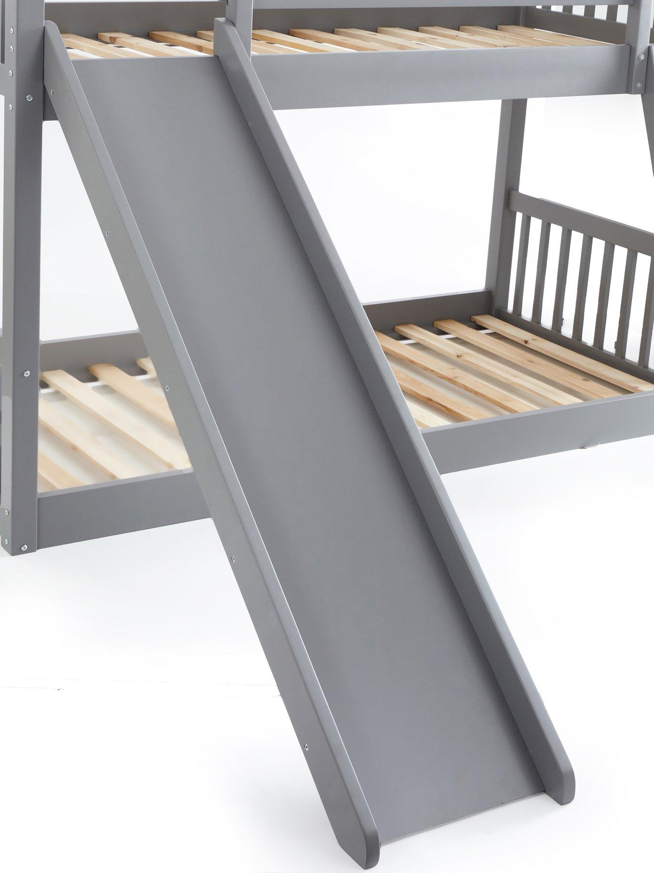  image of very-home-novara-bunk-bed-with-slide-with-mattress-options-buy-amp-save-grey-fscreg-certified