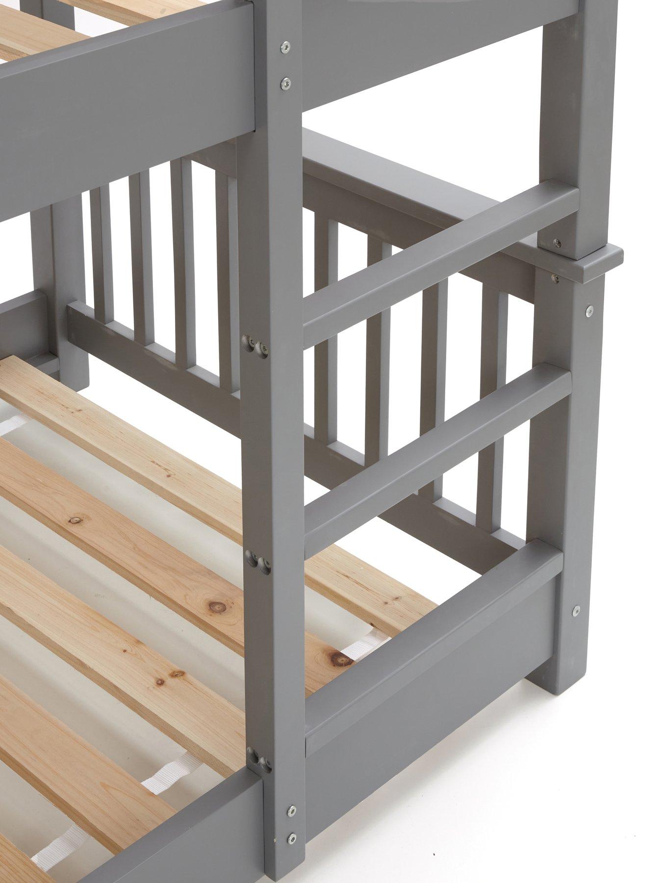  image of very-home-novara-white-triple-bunk-bed-with-mattress-options-buy-amp-save-grey-fscreg-certified