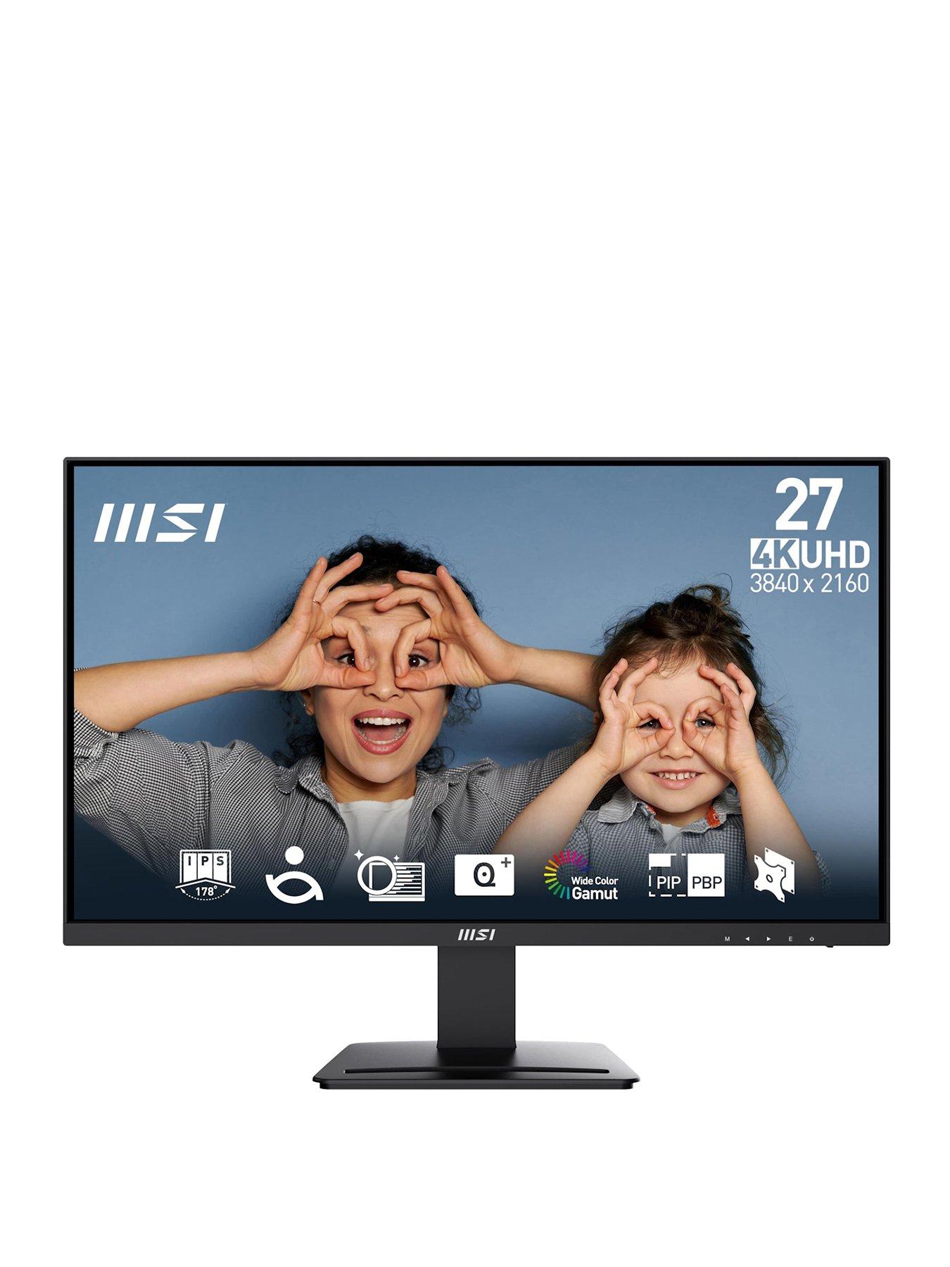 MSI PRO MP273U 27 inch, 4K UHD, 60Hz, IPS, Flat Monitor with Built-In Speakers
