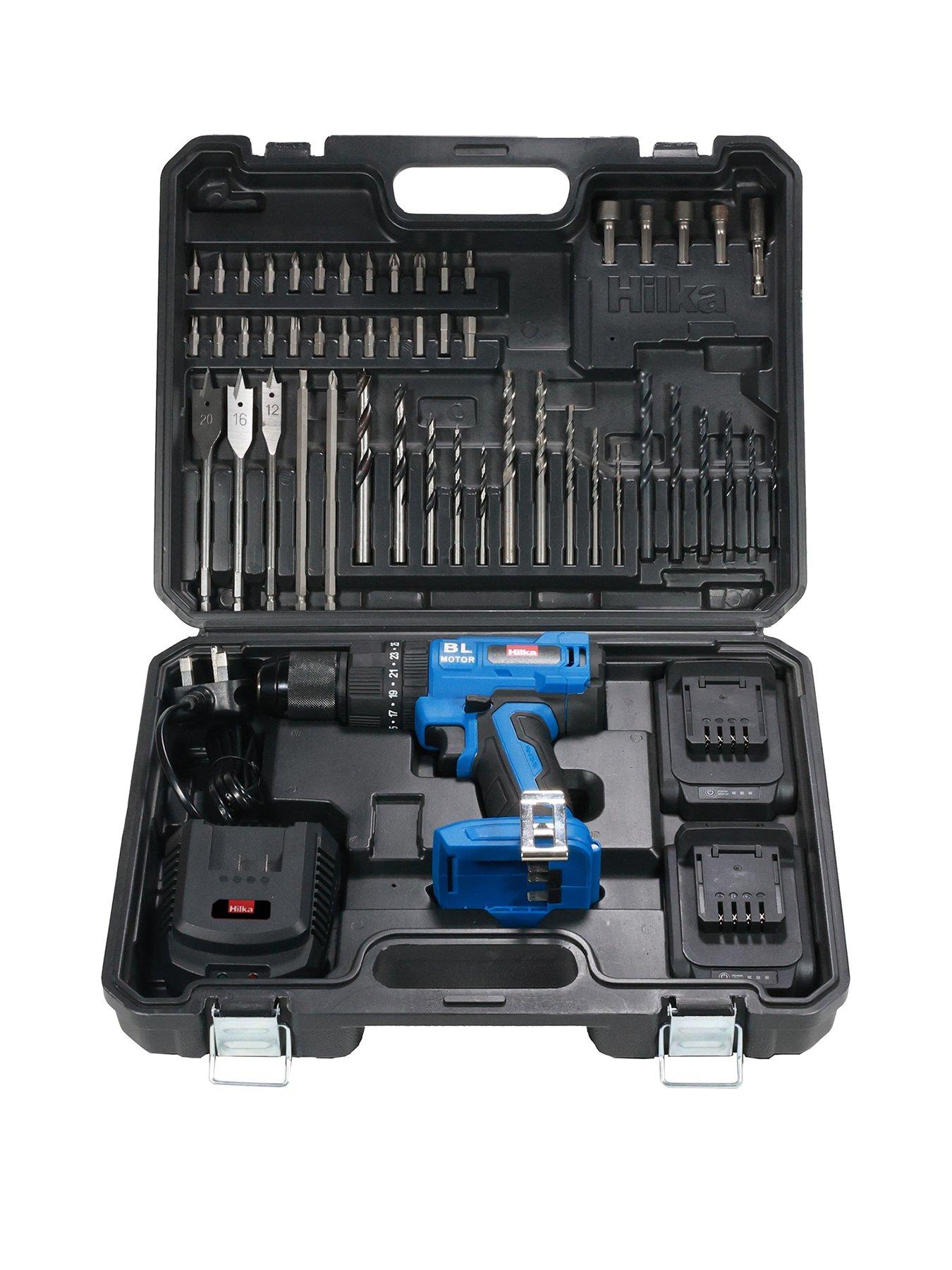 undefined 18V Li-ion Brushless Combi Drill with Two 2.0Ah Batteries & 50 pce Accessories