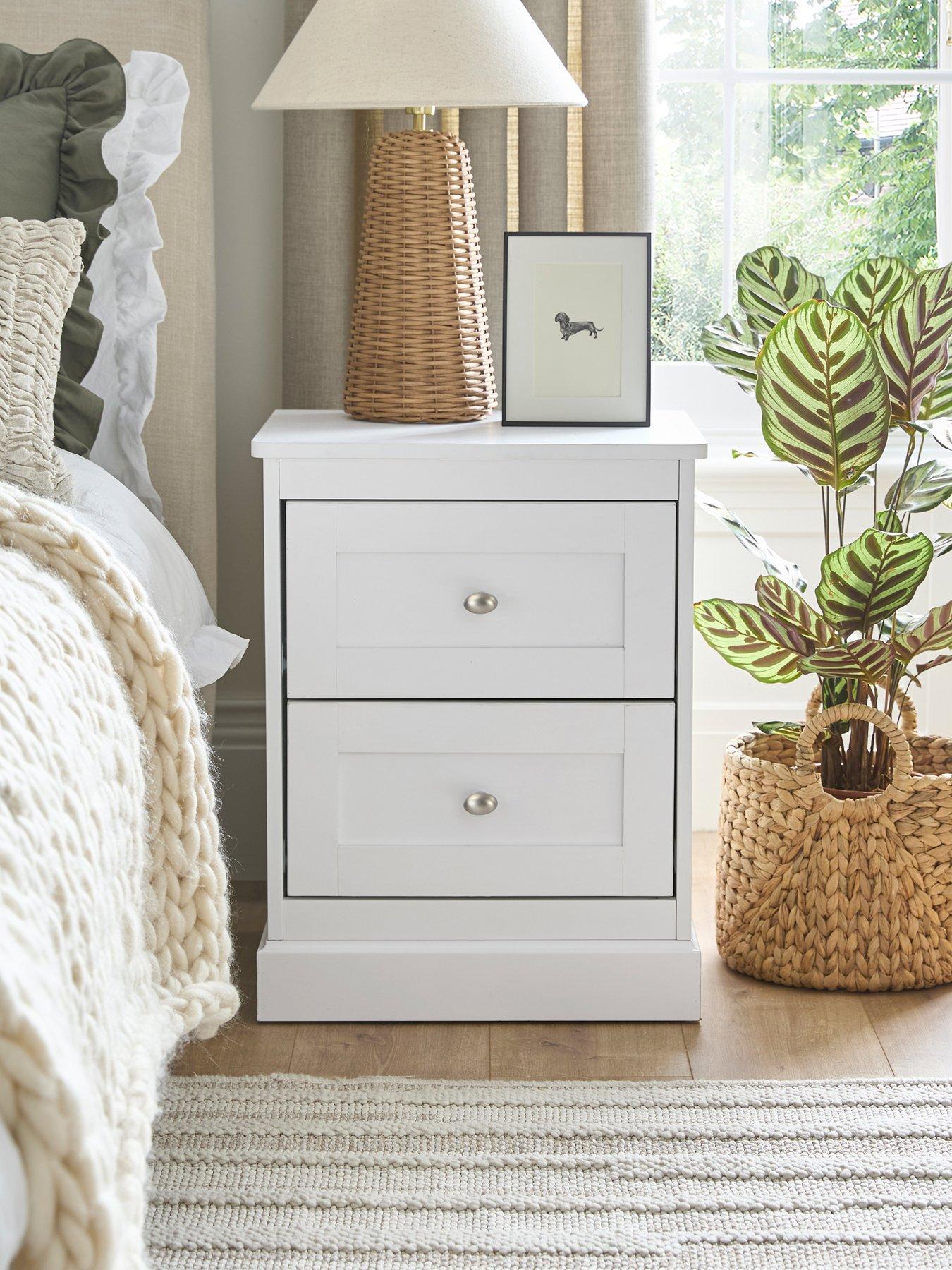 Very Home Darcy 2 Drawer Bedside - White - FSC® Certified