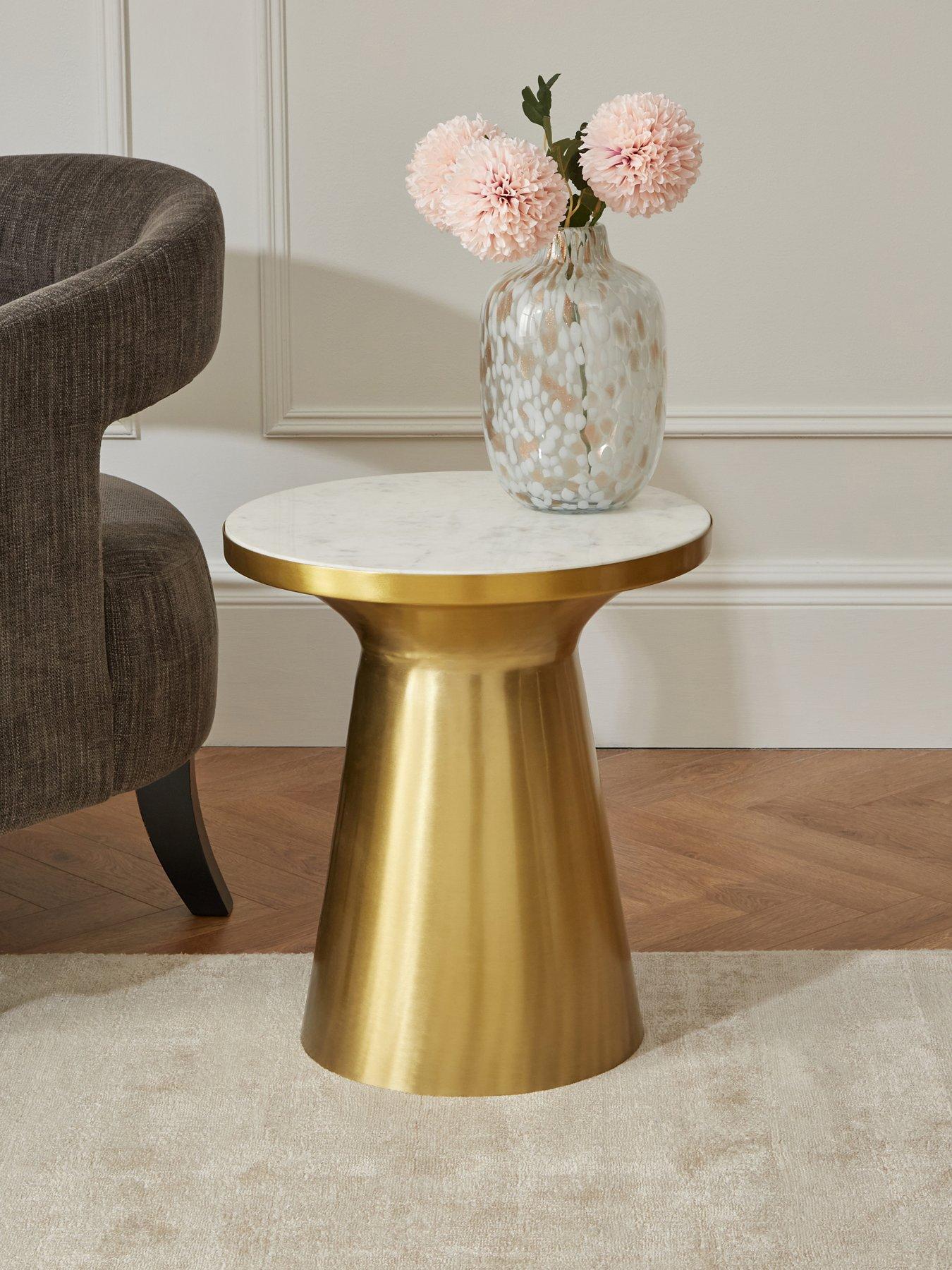 Very Home Bongo Side Table - Gold/White