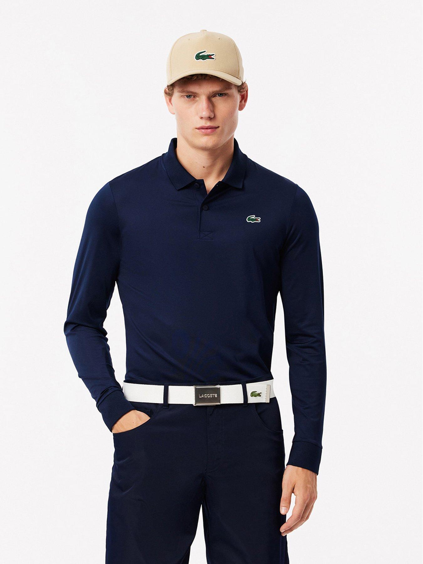  image of lacoste-slim-fit-long-sleeve-polo-shirt-navy