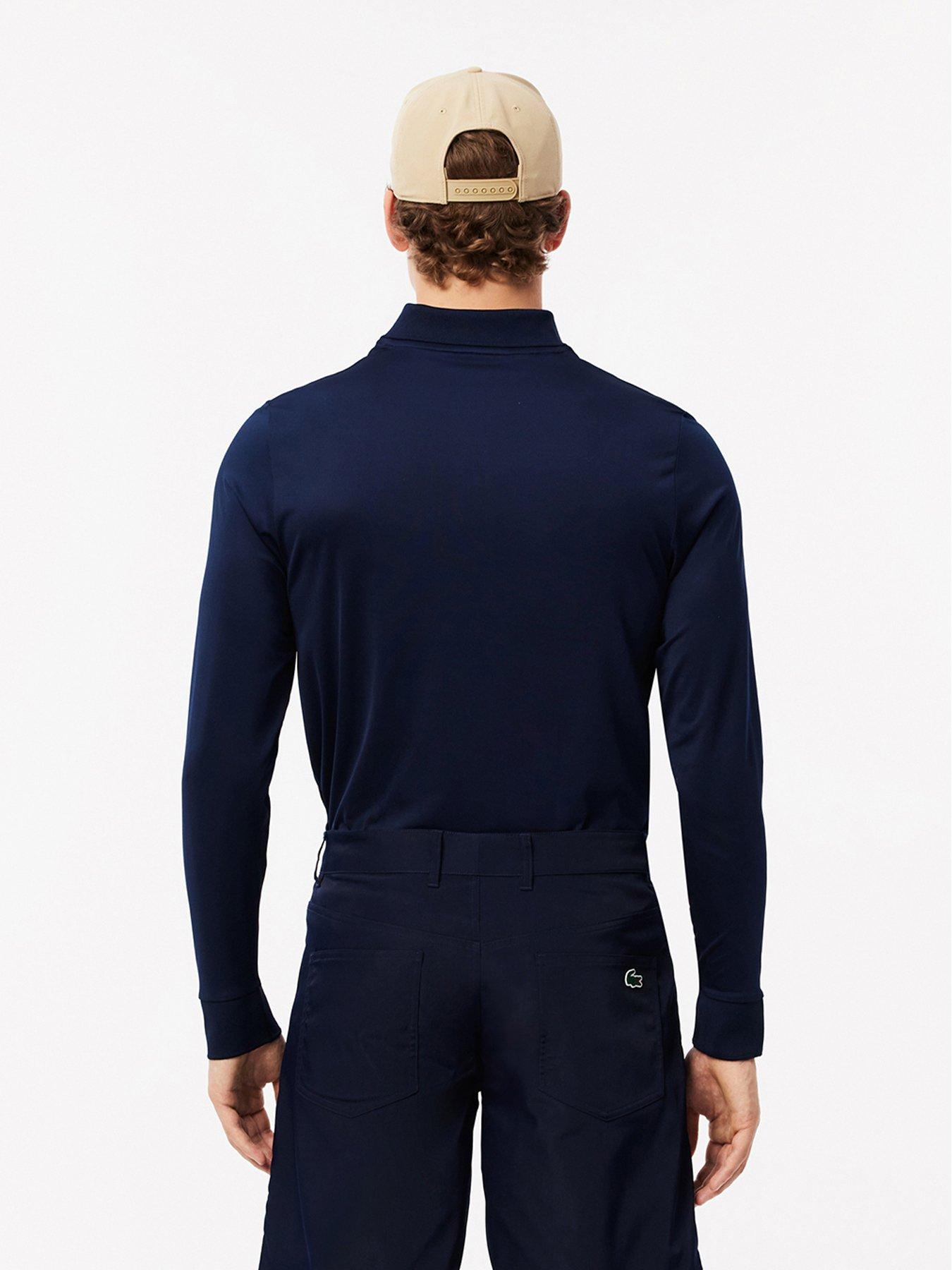  image of lacoste-slim-fit-long-sleeve-polo-shirt-navy