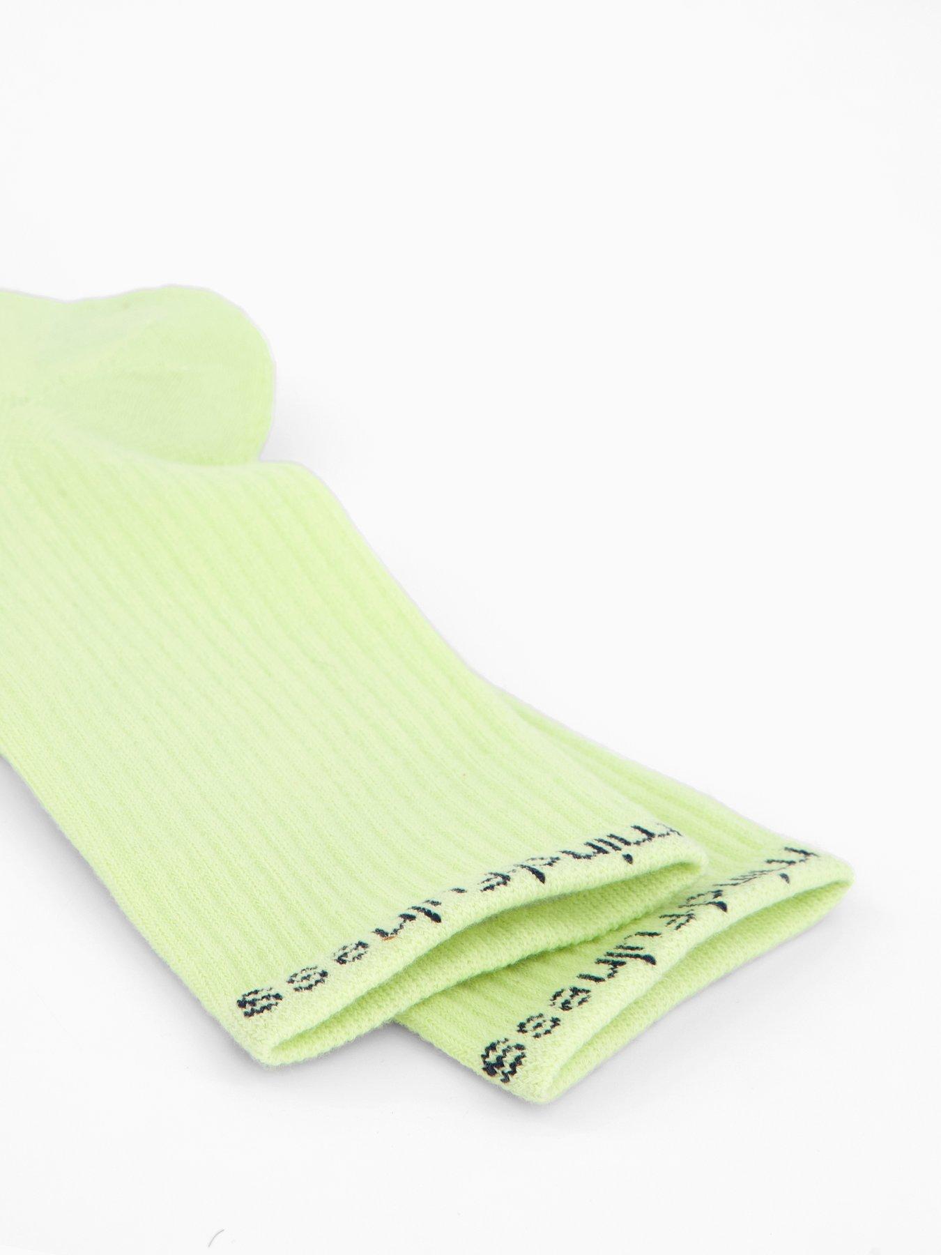  image of girlfriend-collective-womens-training-mindfulness-crew-socks-yellow