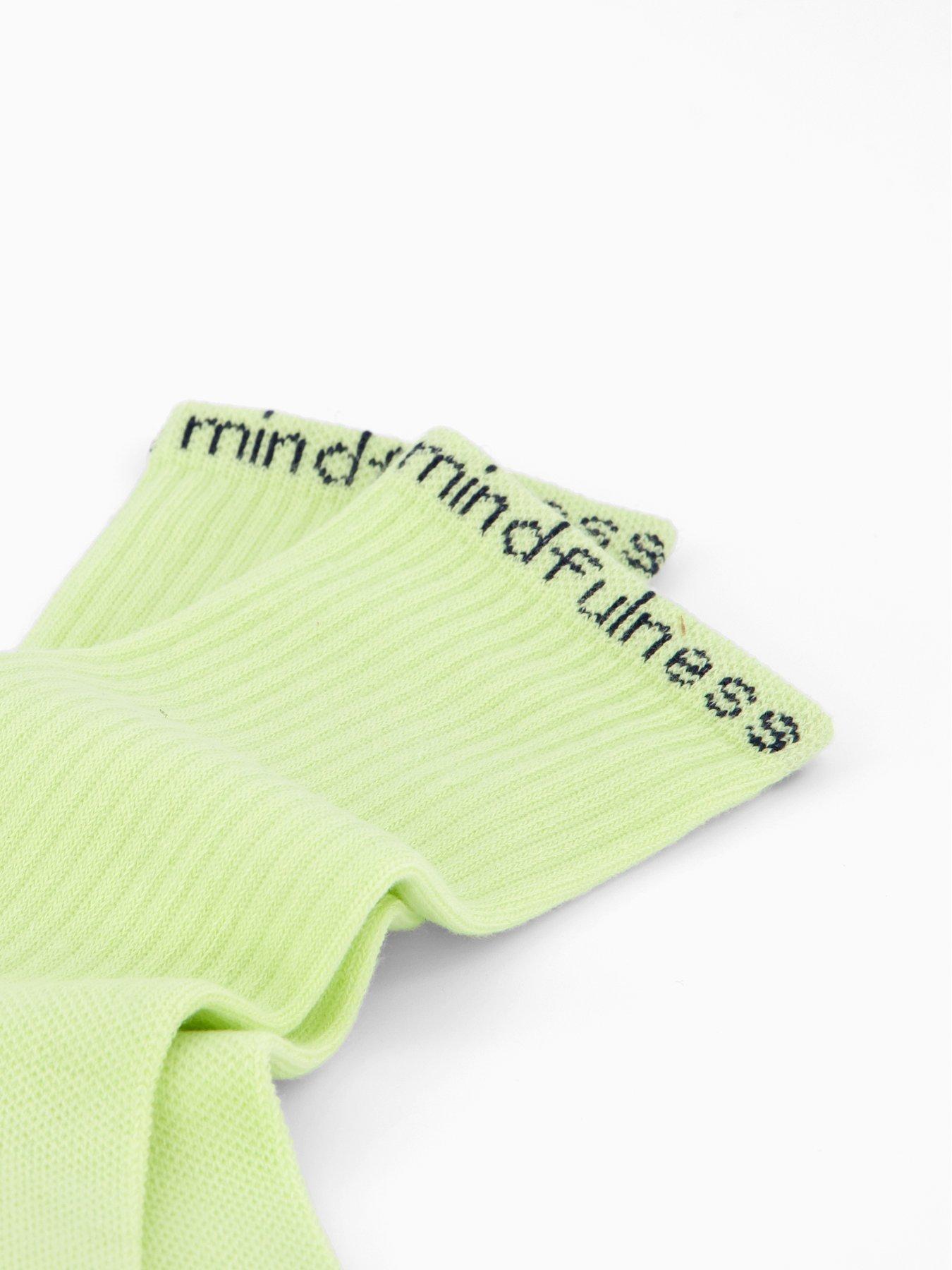  image of girlfriend-collective-womens-training-mindfulness-crew-socks-yellow