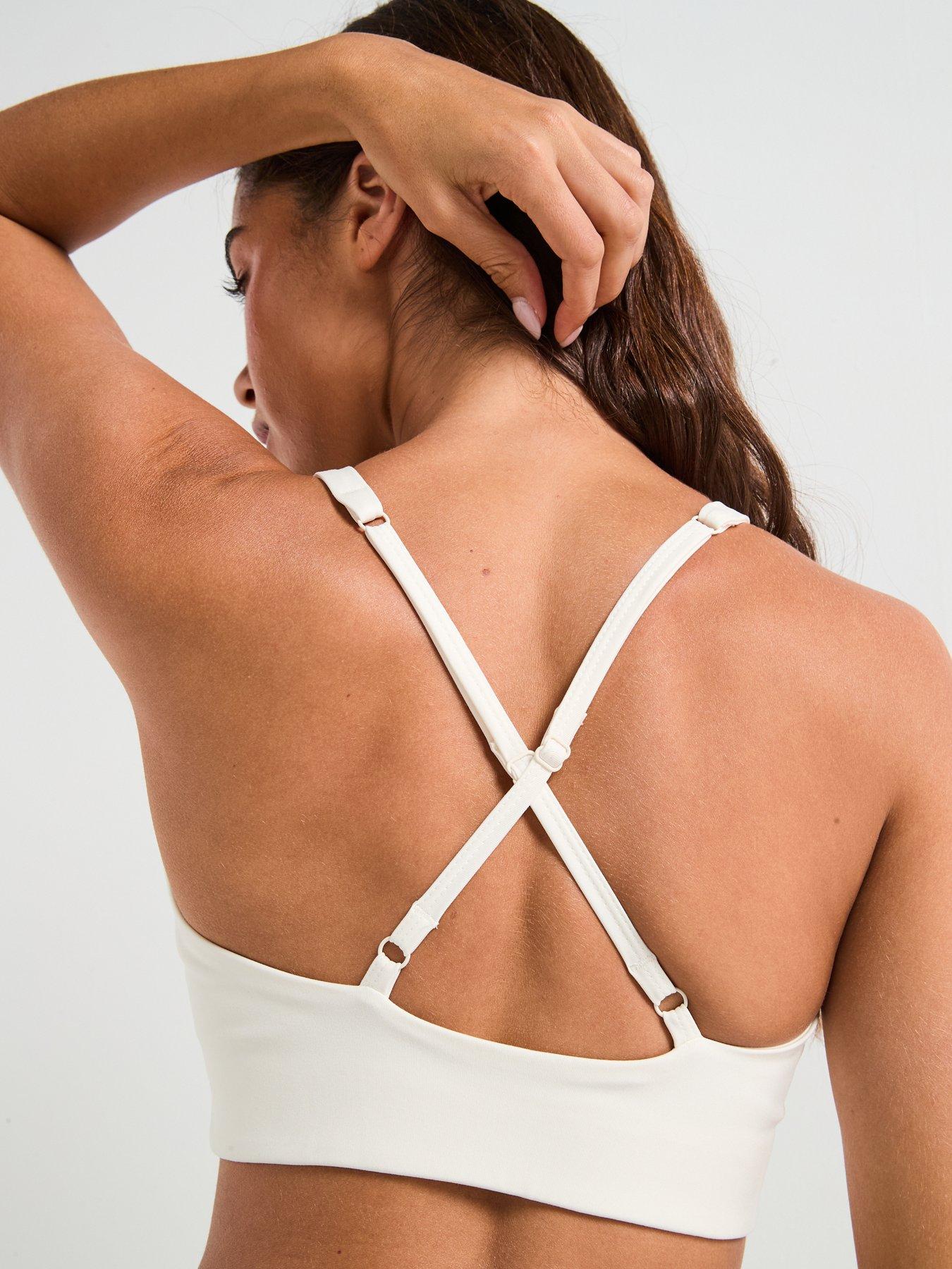 Image 4 of 6 of Girlfriend Collective Womens Training Topanga Cross Back Bra - Ivory