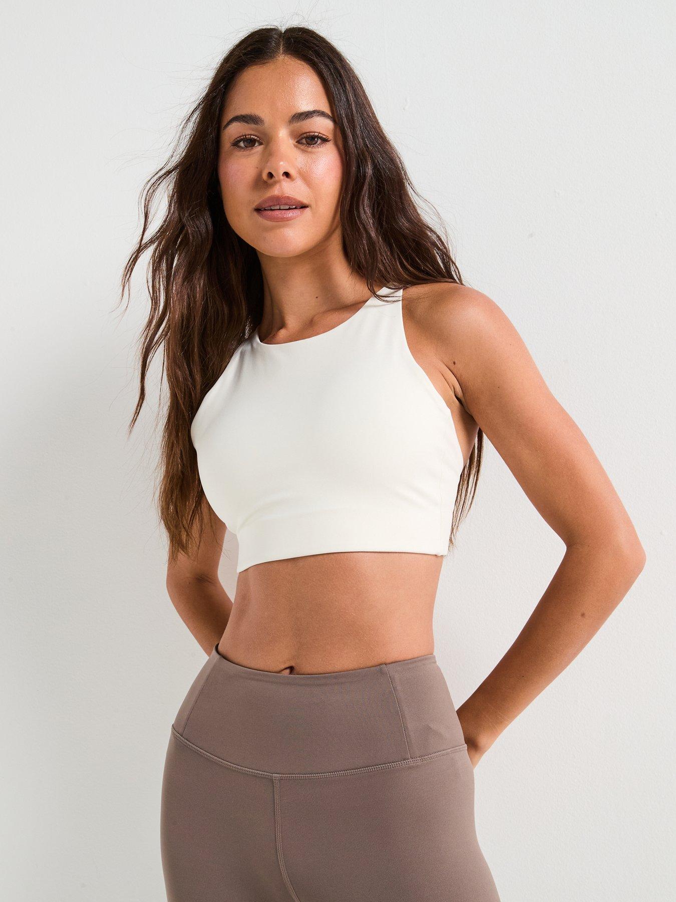 Image 5 of 6 of Girlfriend Collective Womens Training Topanga Cross Back Bra - Ivory