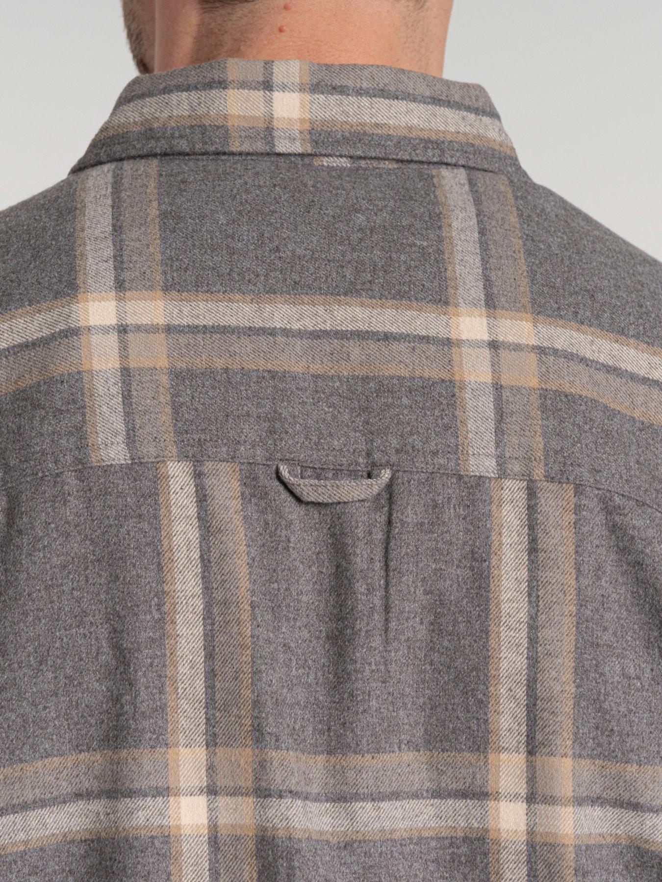  image of craghoppers-gage-long-sleeve-checked-shirt-grey