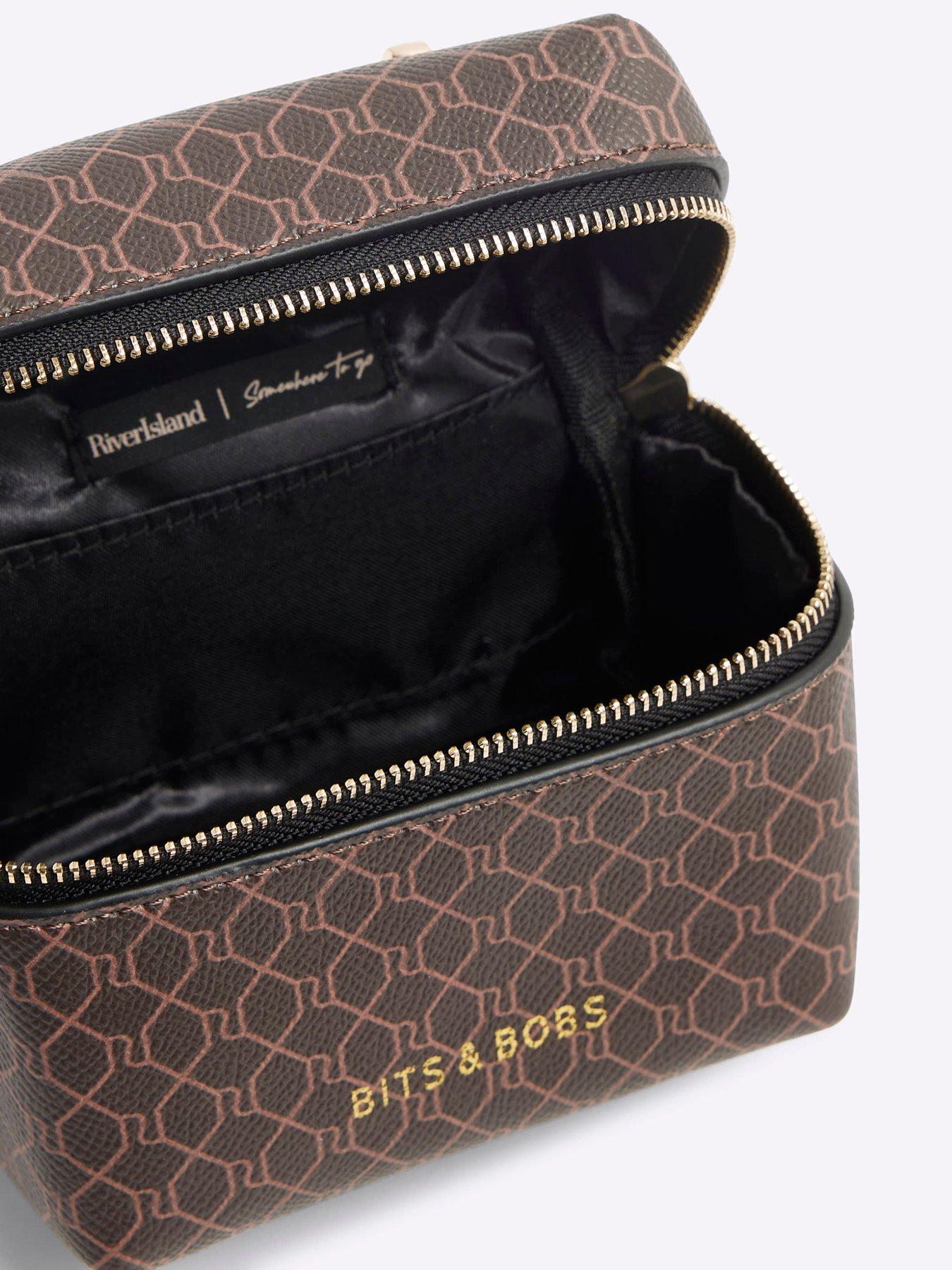  image of river-island-5110-monogram-trvel-bits-and-bobs-bag