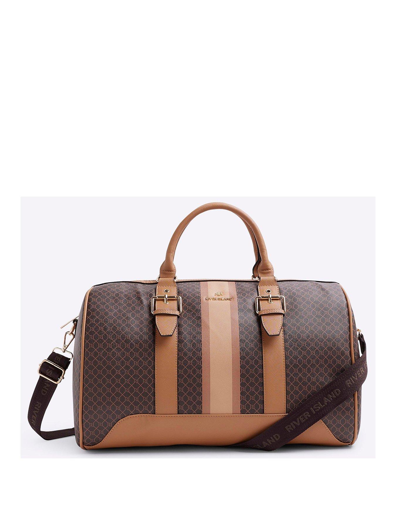 river-island-4045-stripe-monogram-barrel-bag
