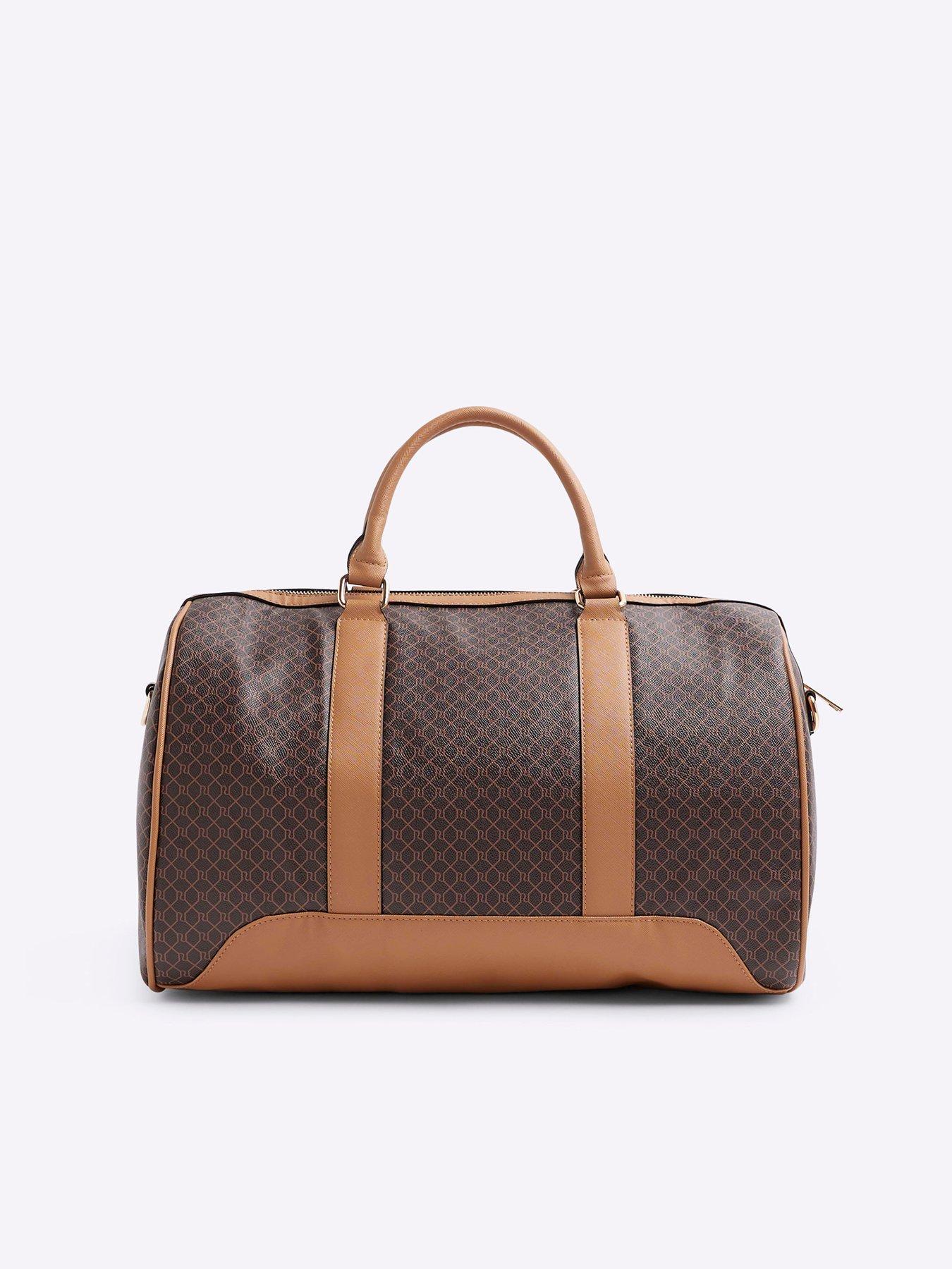  image of river-island-4045-stripe-monogram-barrel-bag