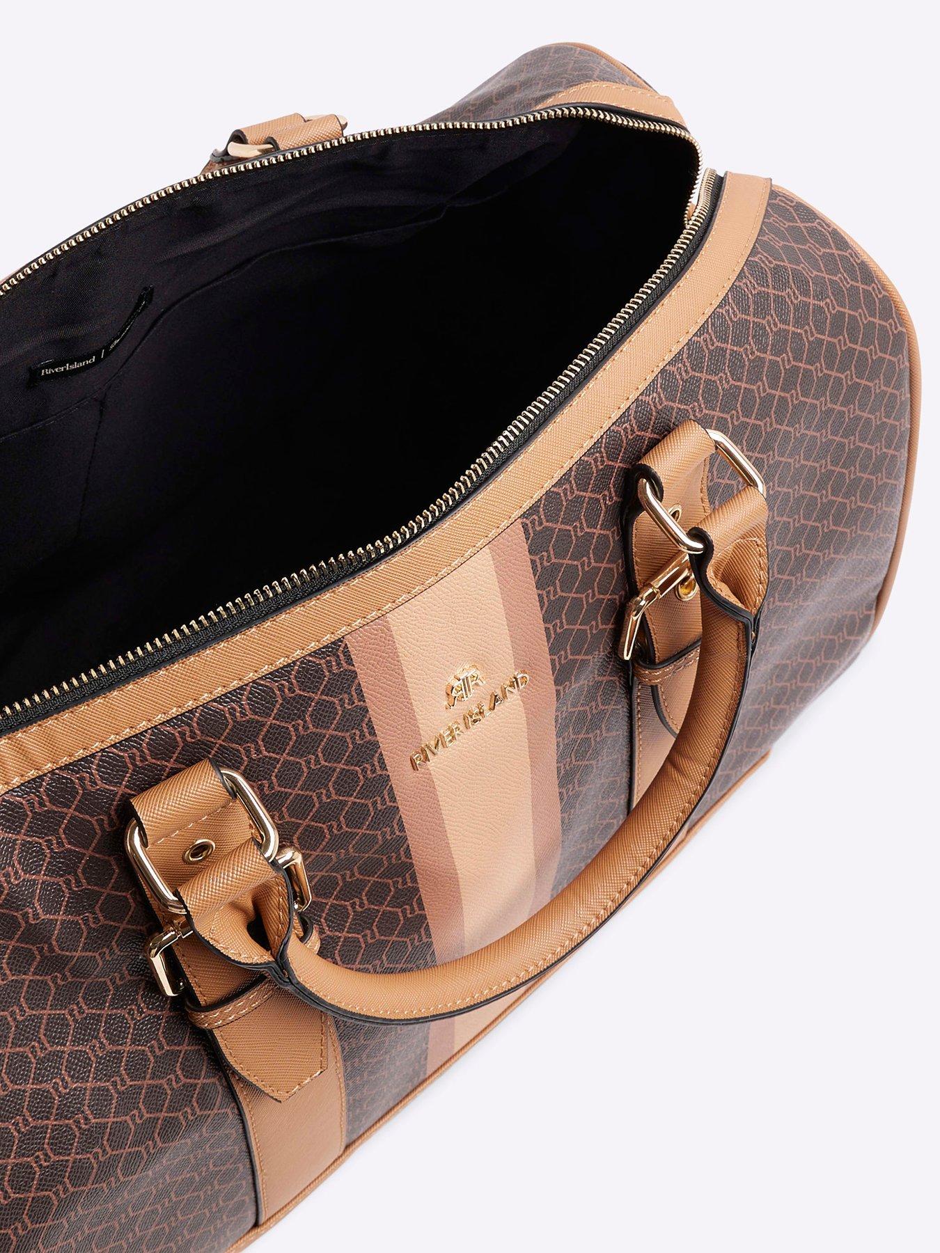  image of river-island-4045-stripe-monogram-barrel-bag