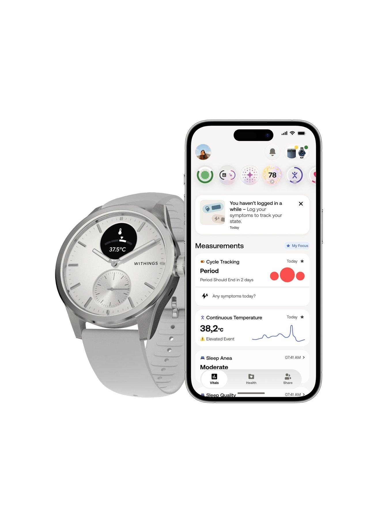  image of withings-scanwatch-2-42mm-white