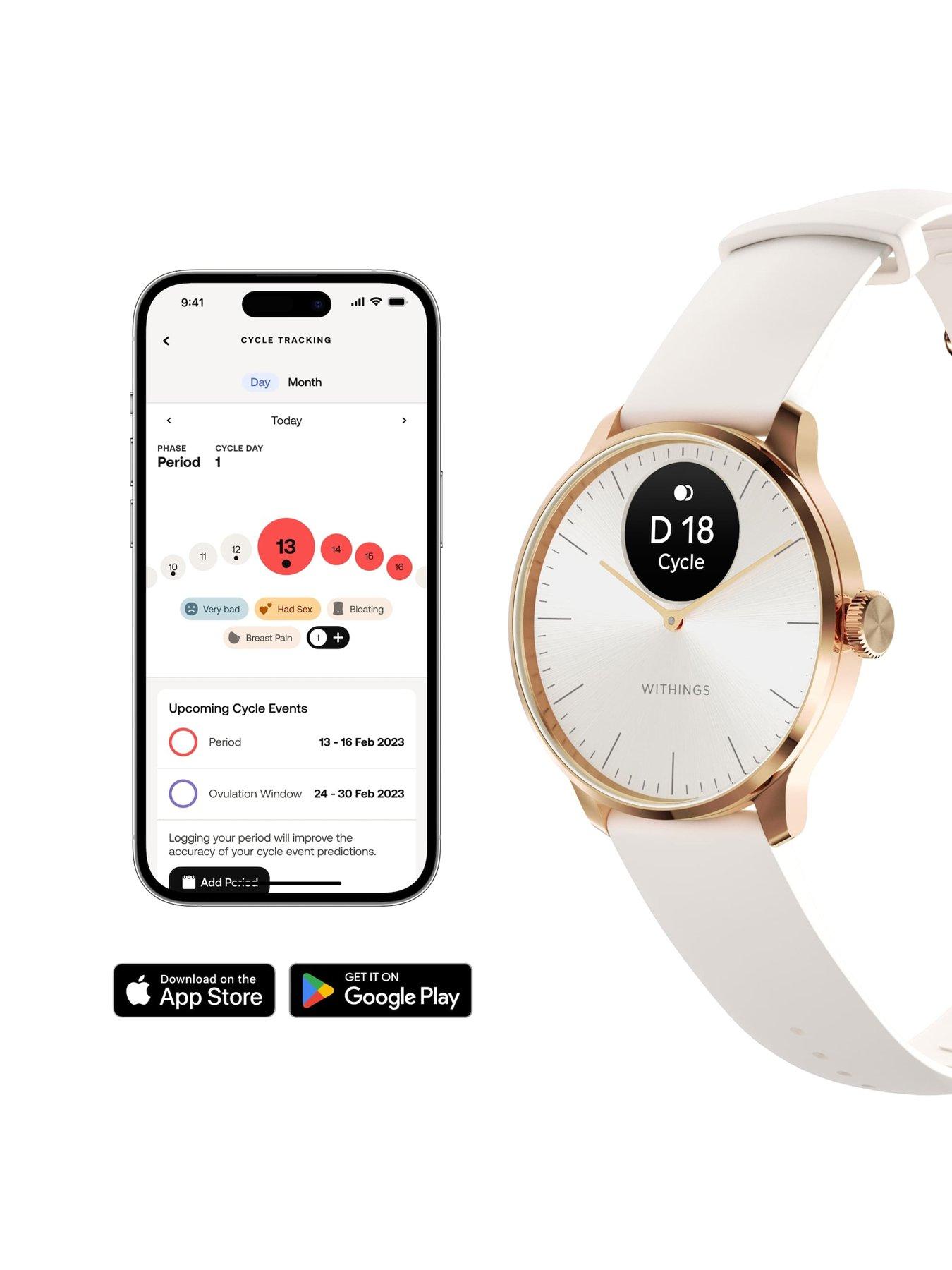  image of withings-scanwatch-light-rose-gold-white