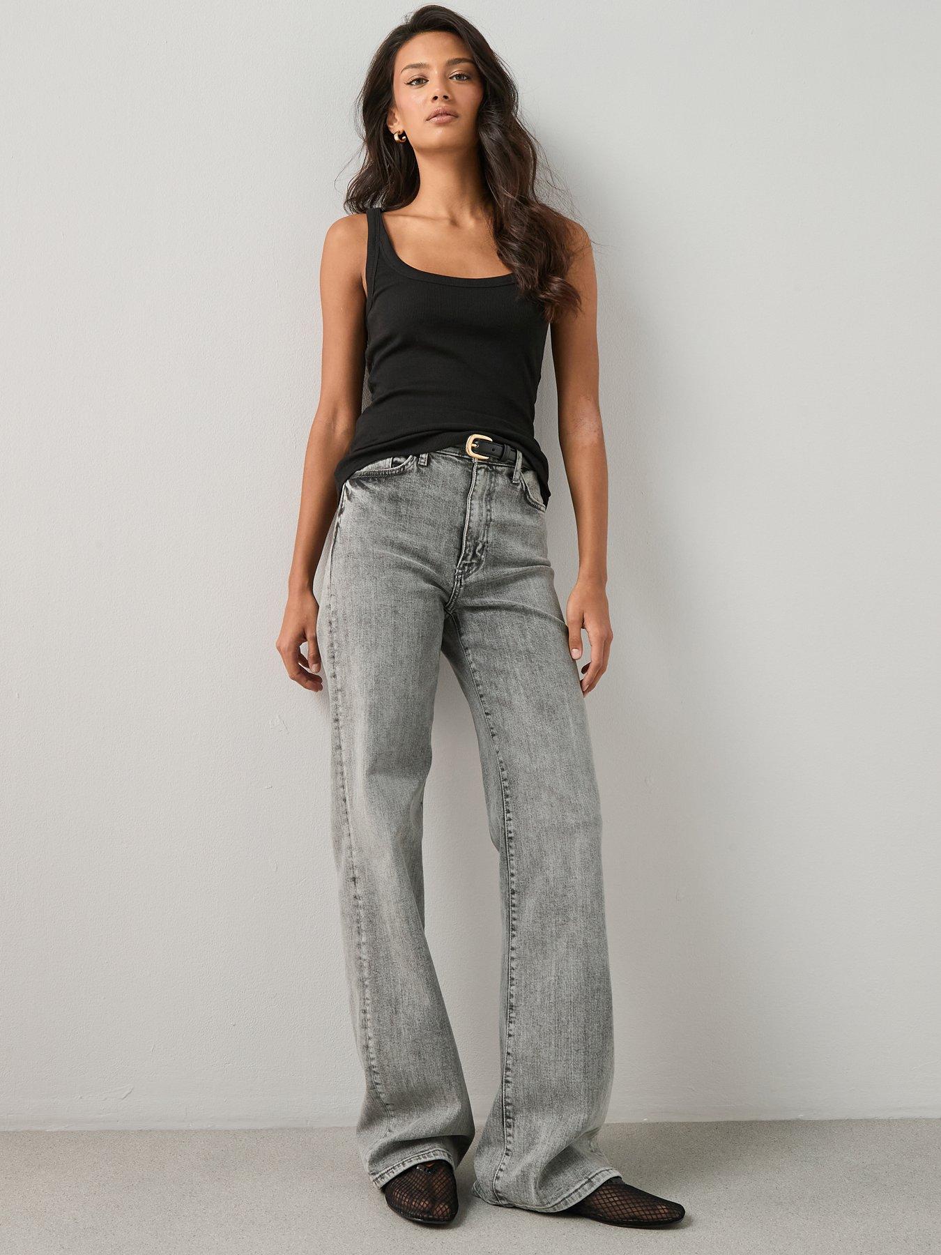  image of v-by-very-essential-rib-scoop-vest-black