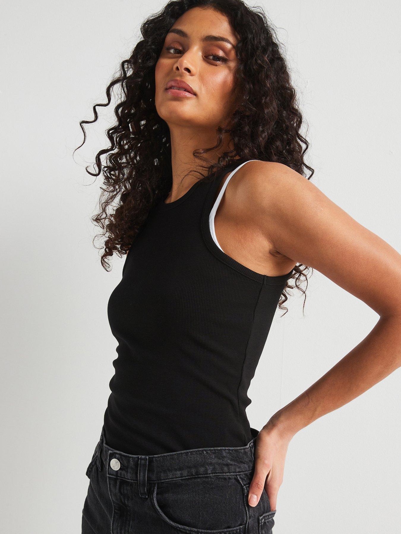 Image 4 of 6 of V by Very Ribbed Racer Vest