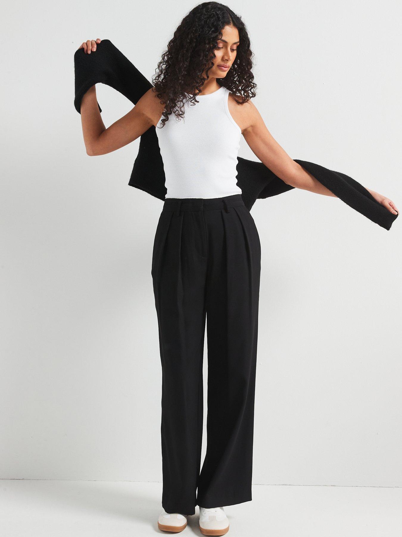  image of v-by-very-ribbed-racer-vest-white