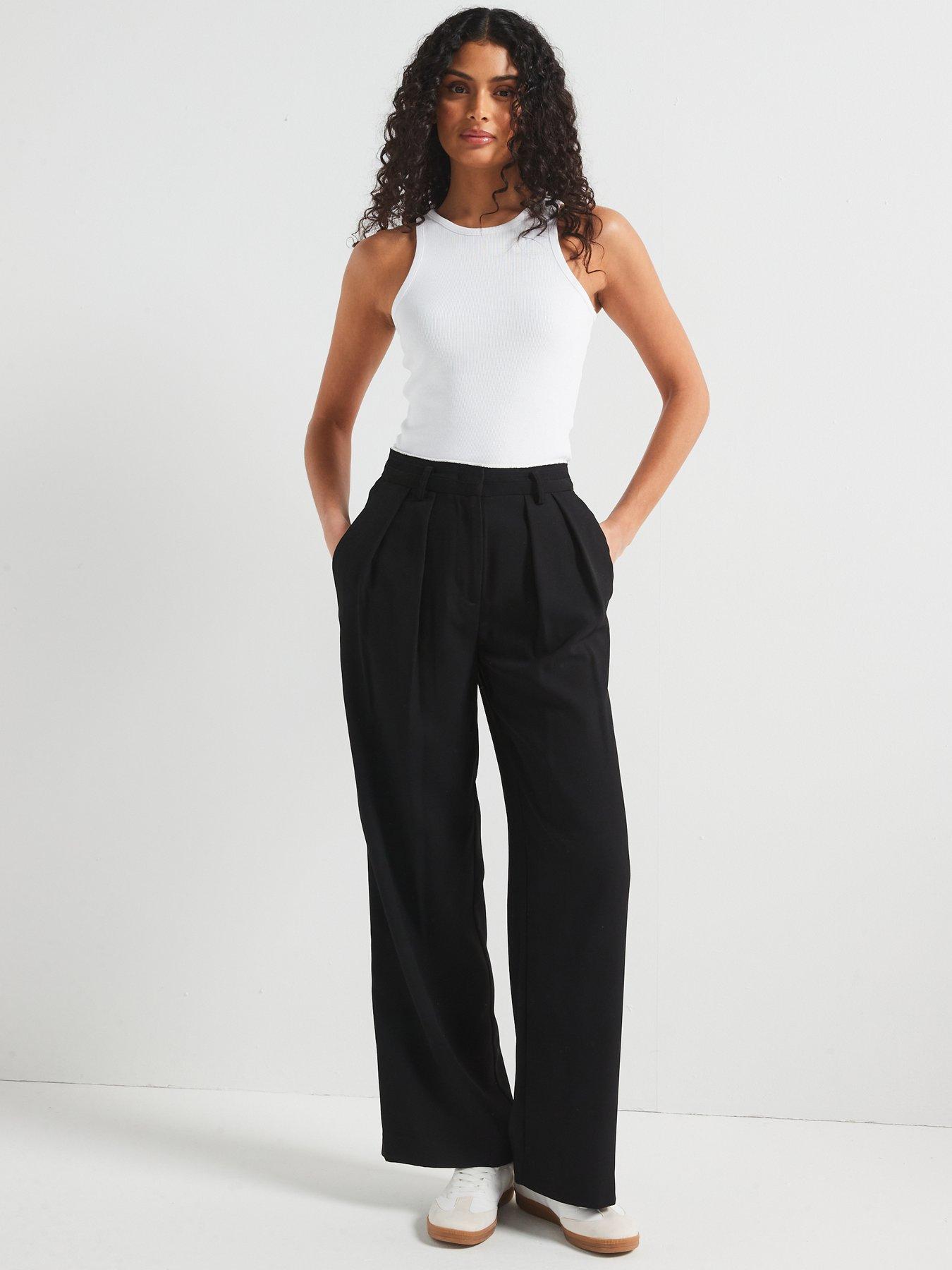  image of v-by-very-ribbed-racer-vest-white