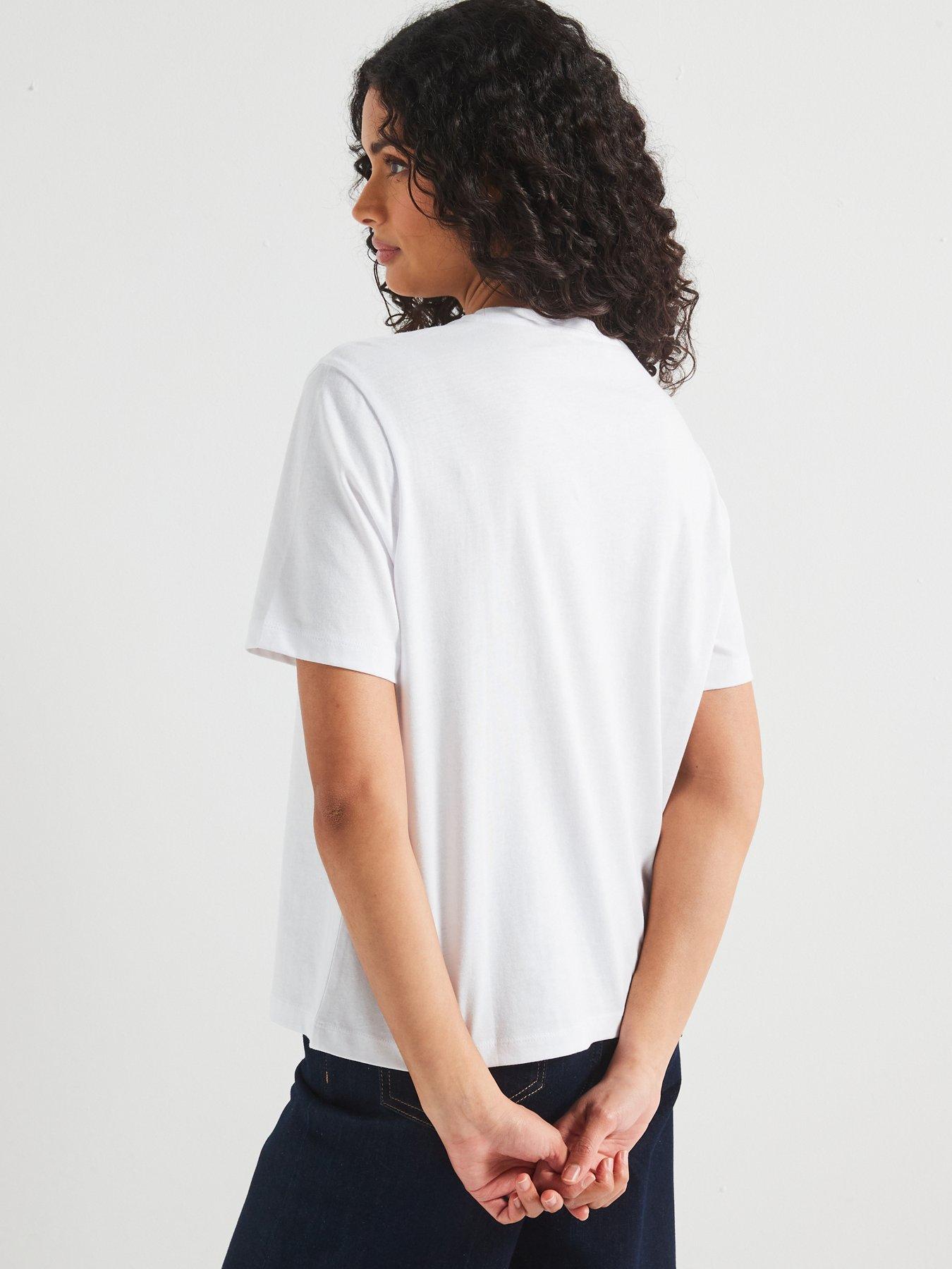 Image 2 of 6 of V by Very Essential Crew Neck T-shirt - White