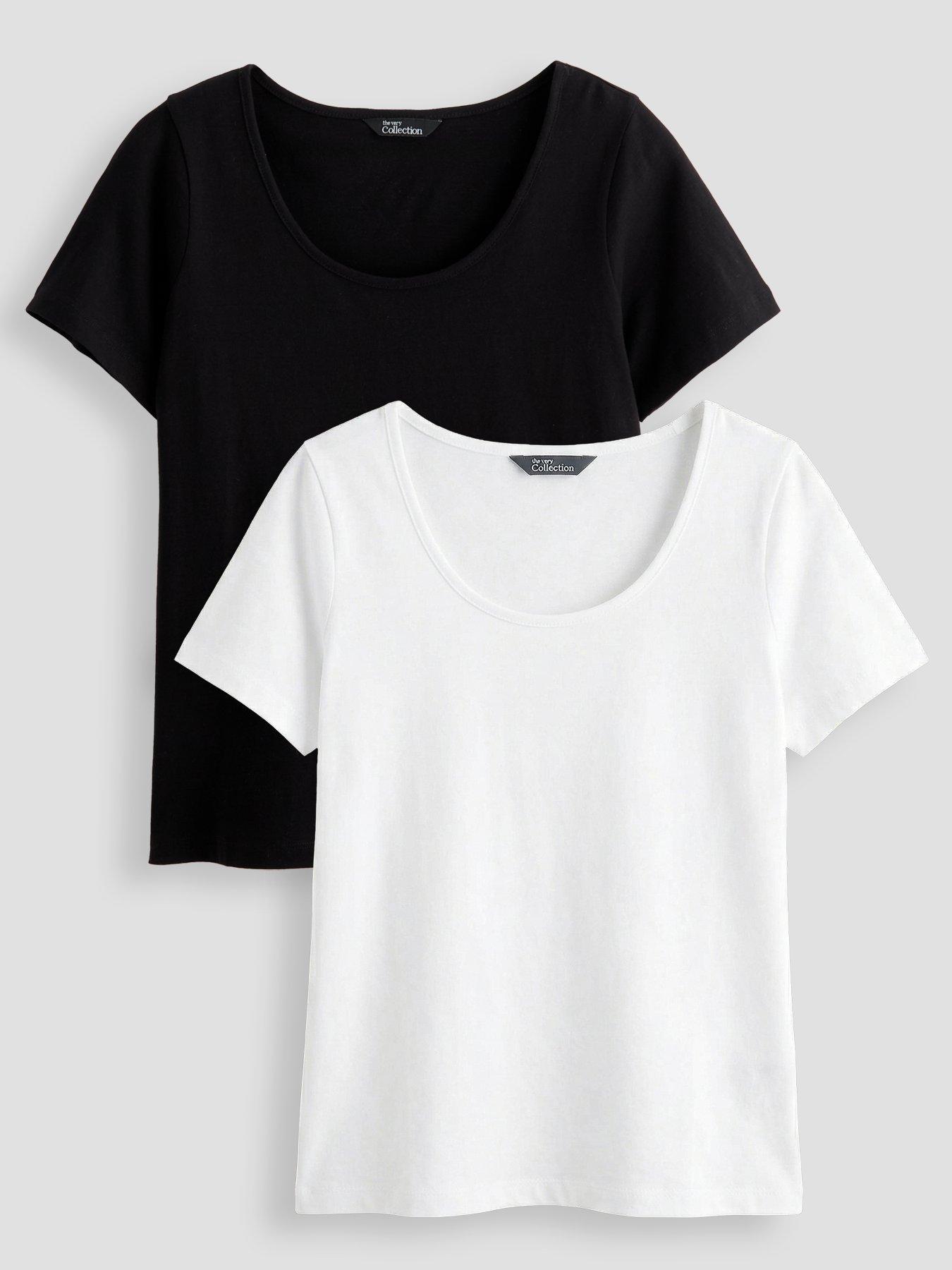 front image of the-very-collection-2-pack-scoop-neck-t-shirt-black