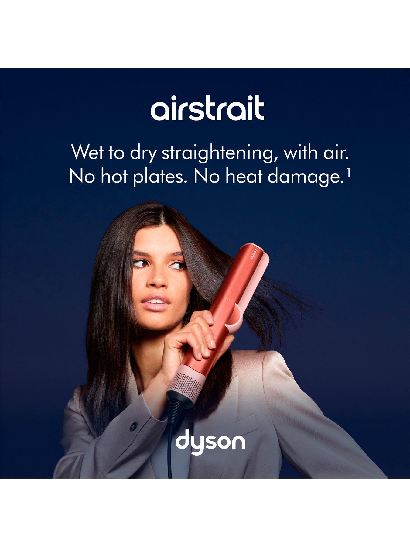 Dyson Airstrait Wet to Dry Hair Straightener with Air No Hot Plates No Heat Damage Strawberry Bronze Blush Pink littlewoods